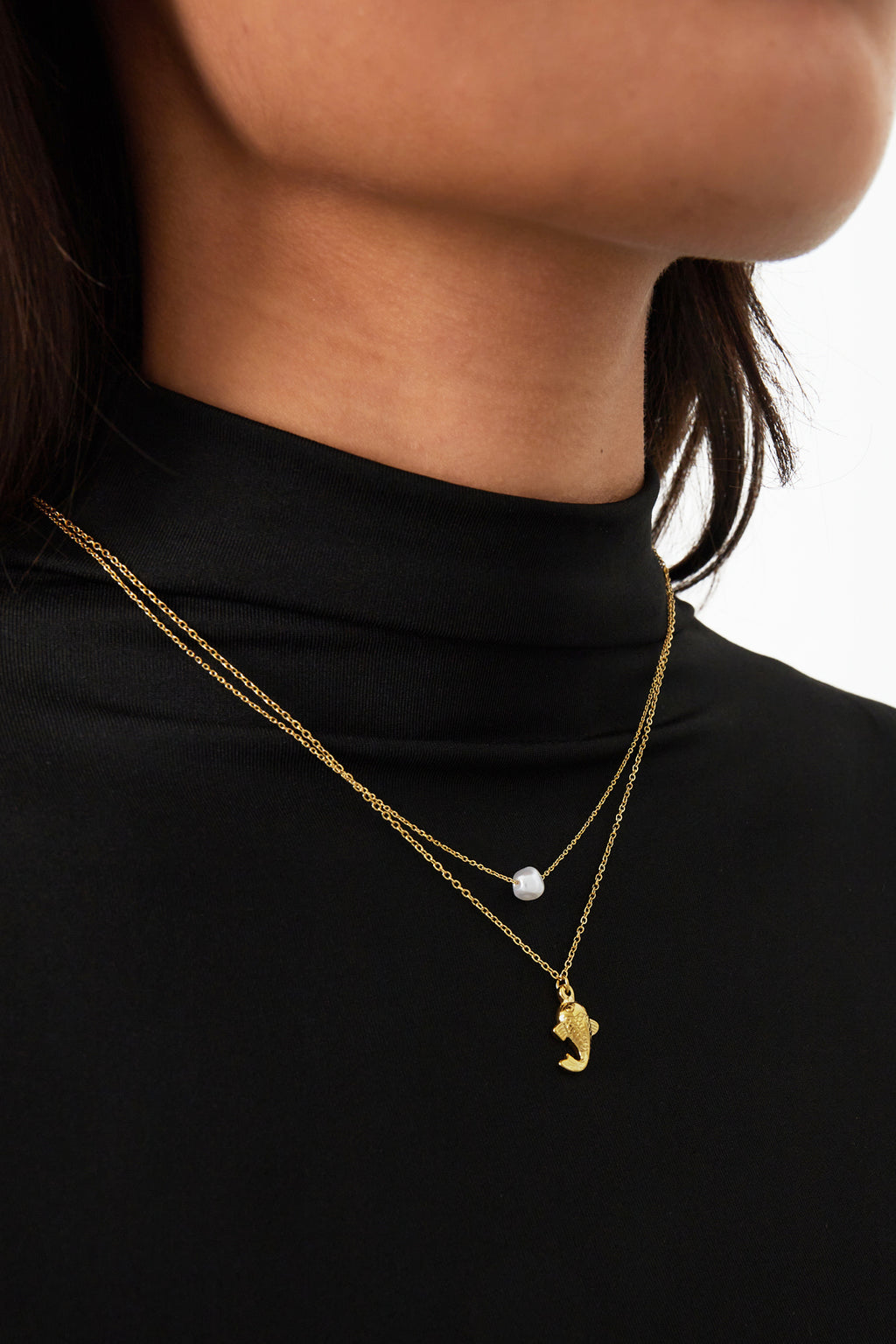 Collana pesce e perle