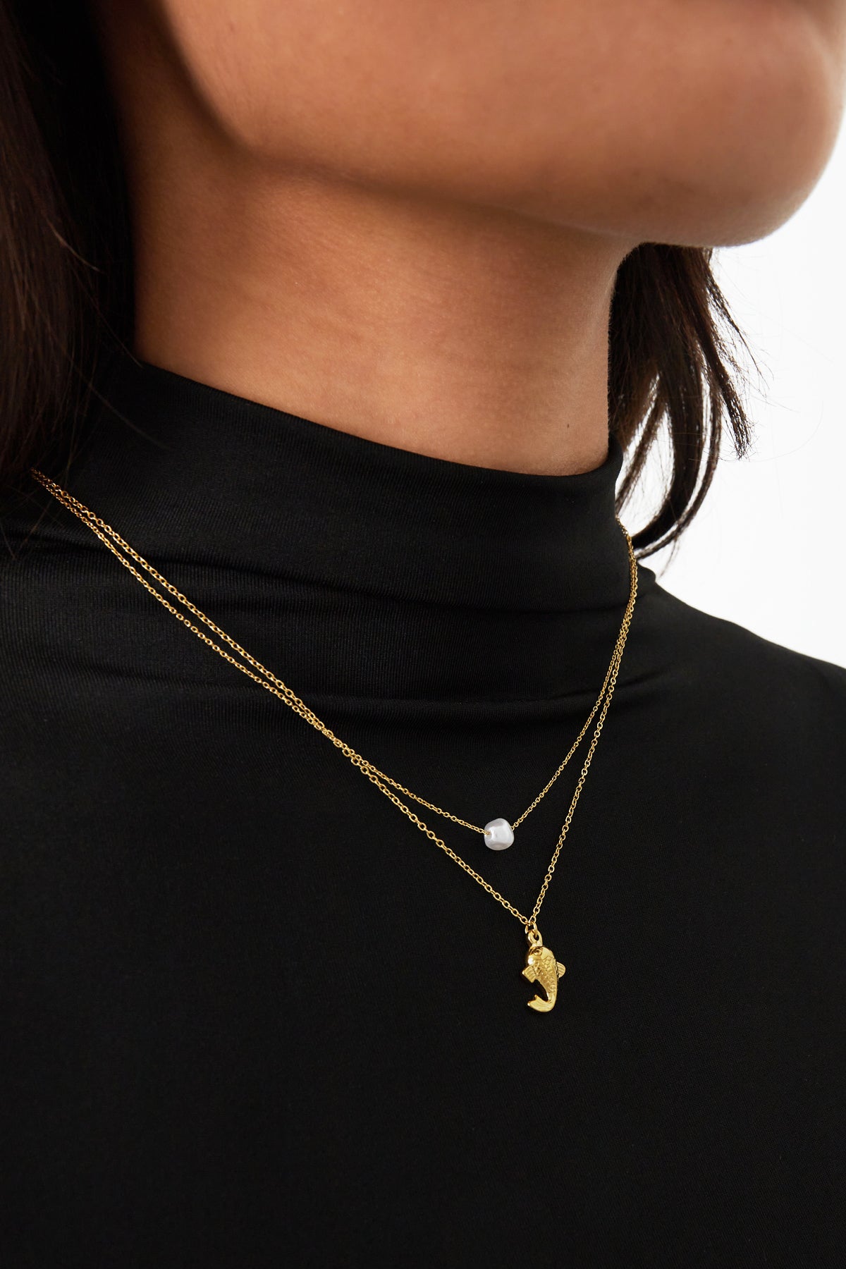 Collana pesce e perle