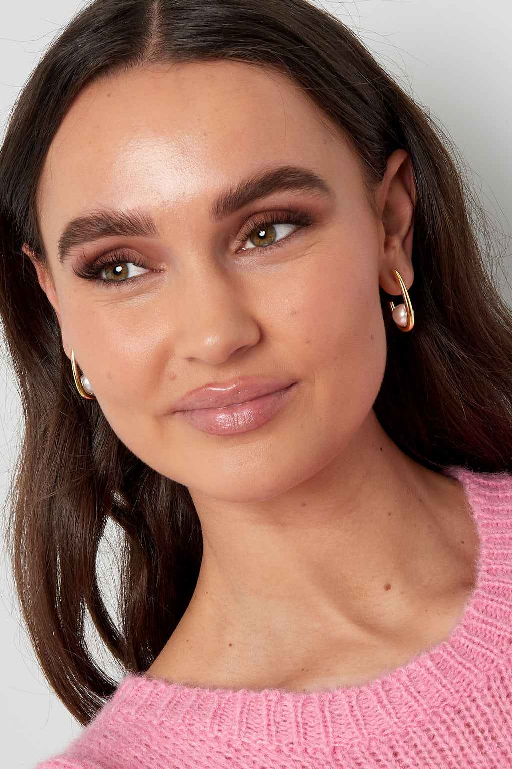 orecchini perla mezzaluna