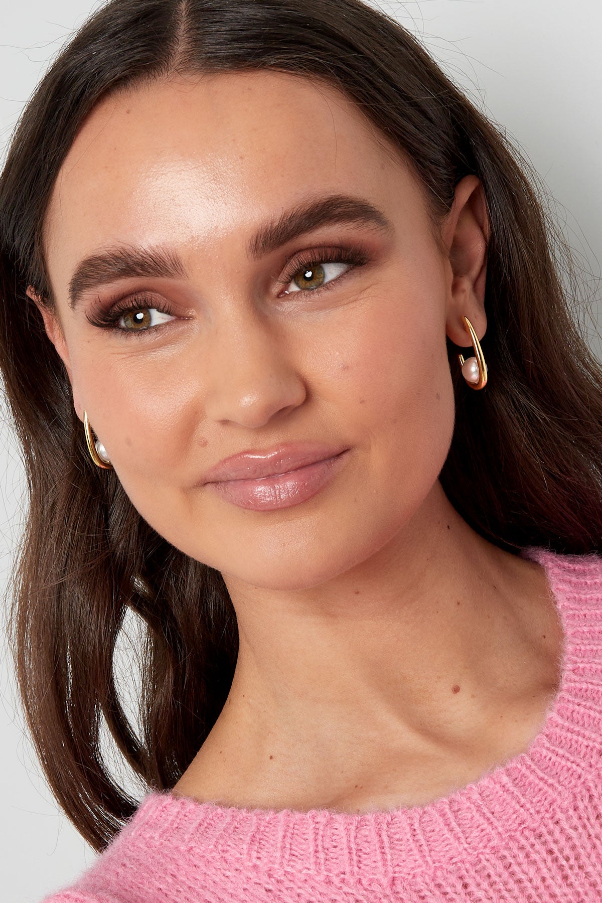 orecchini perla mezzaluna