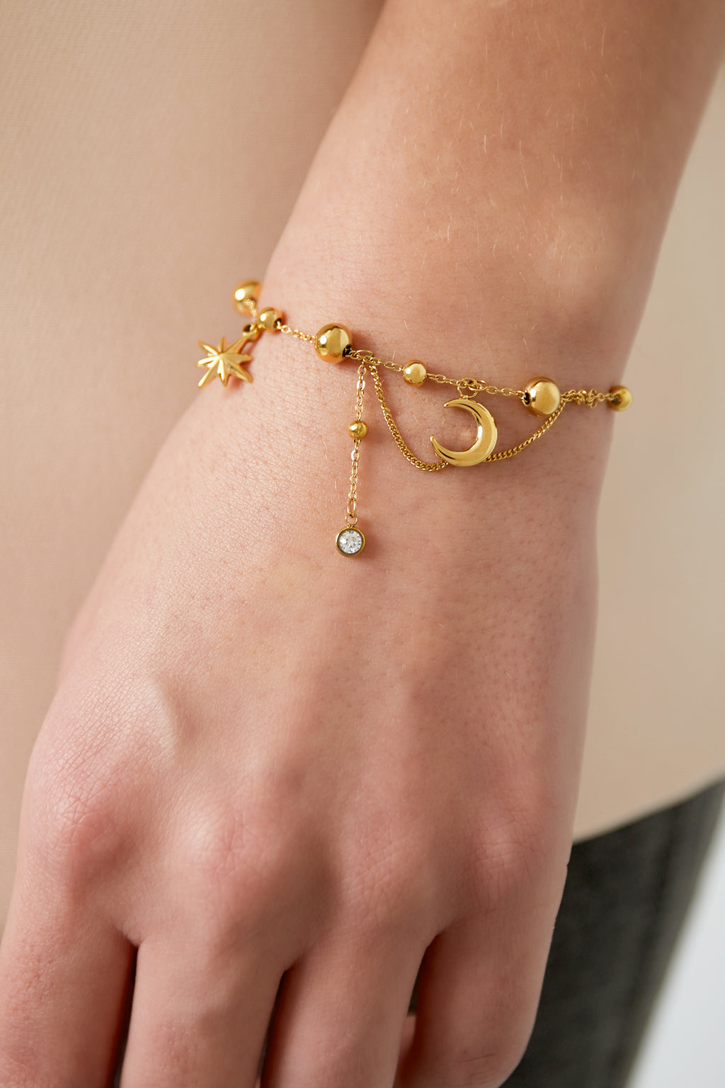 bracciale trendy a forma di luna