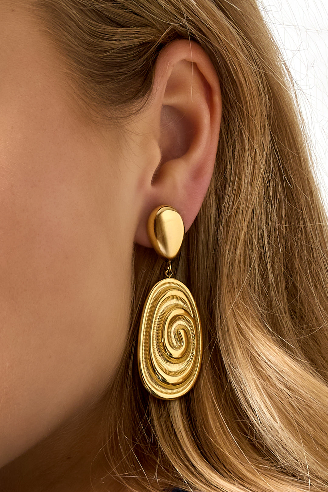 Orecchini pendenti in acciaio inossidabile di forma irregolare, casual, quotidiani, semplici, gioielli da donna