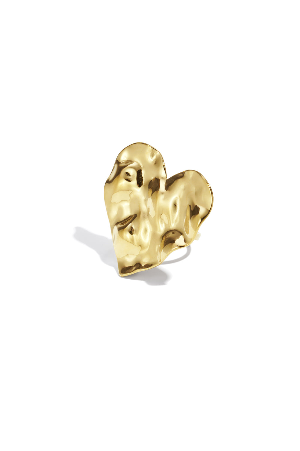 Anello con texture a forma di cuore grande
