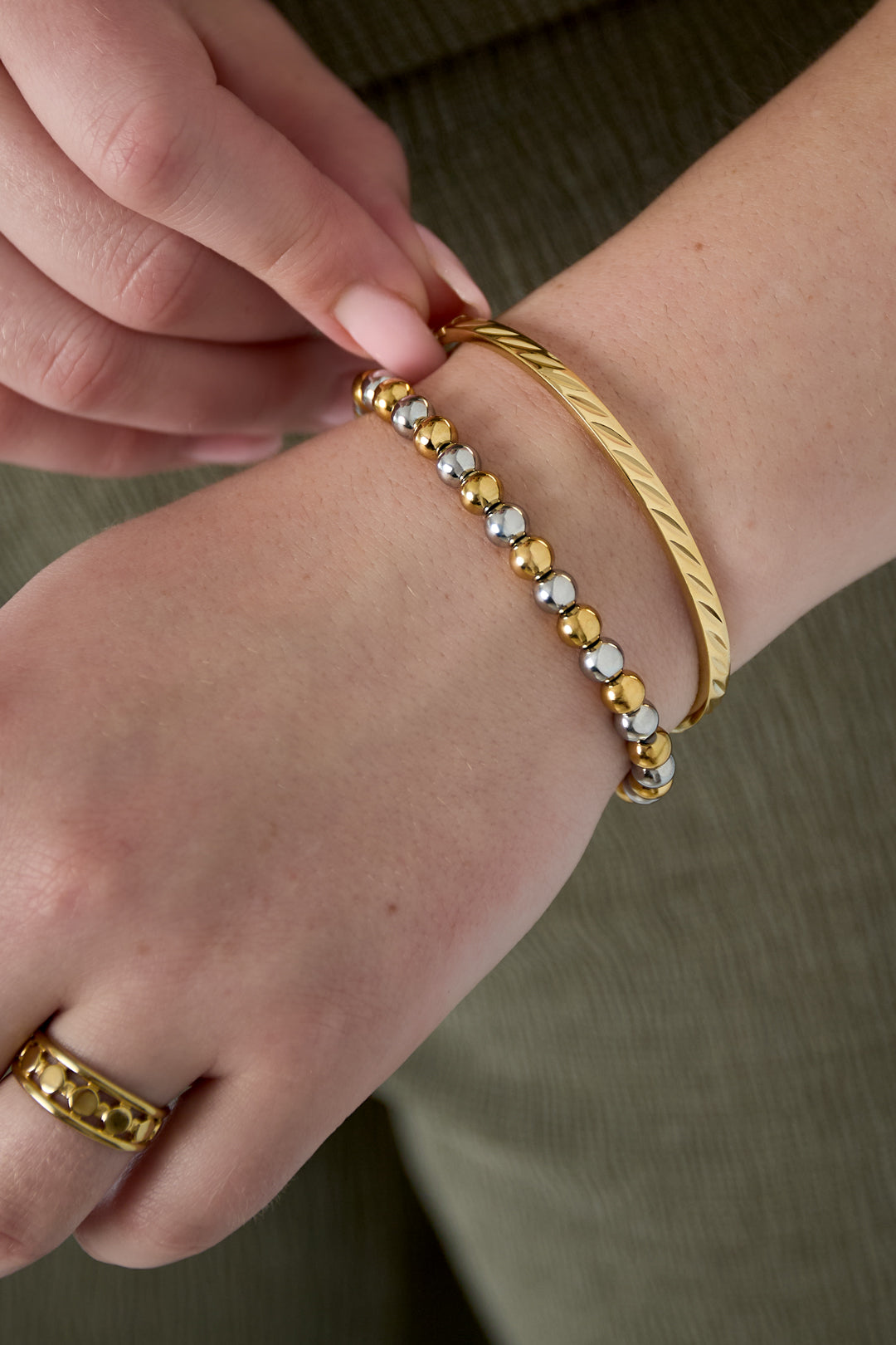 Braccialetti in acciaio inossidabile geometrici casual quotidiani