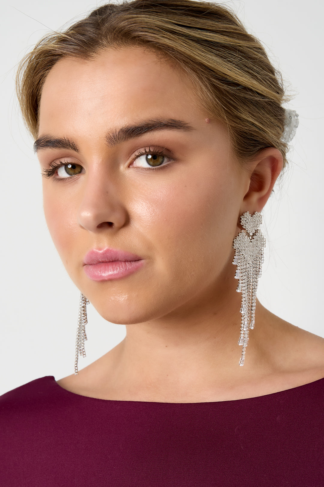 Orecchini pendenti in rame a forma di cuore, casual, quotidiani, semplici, da donna