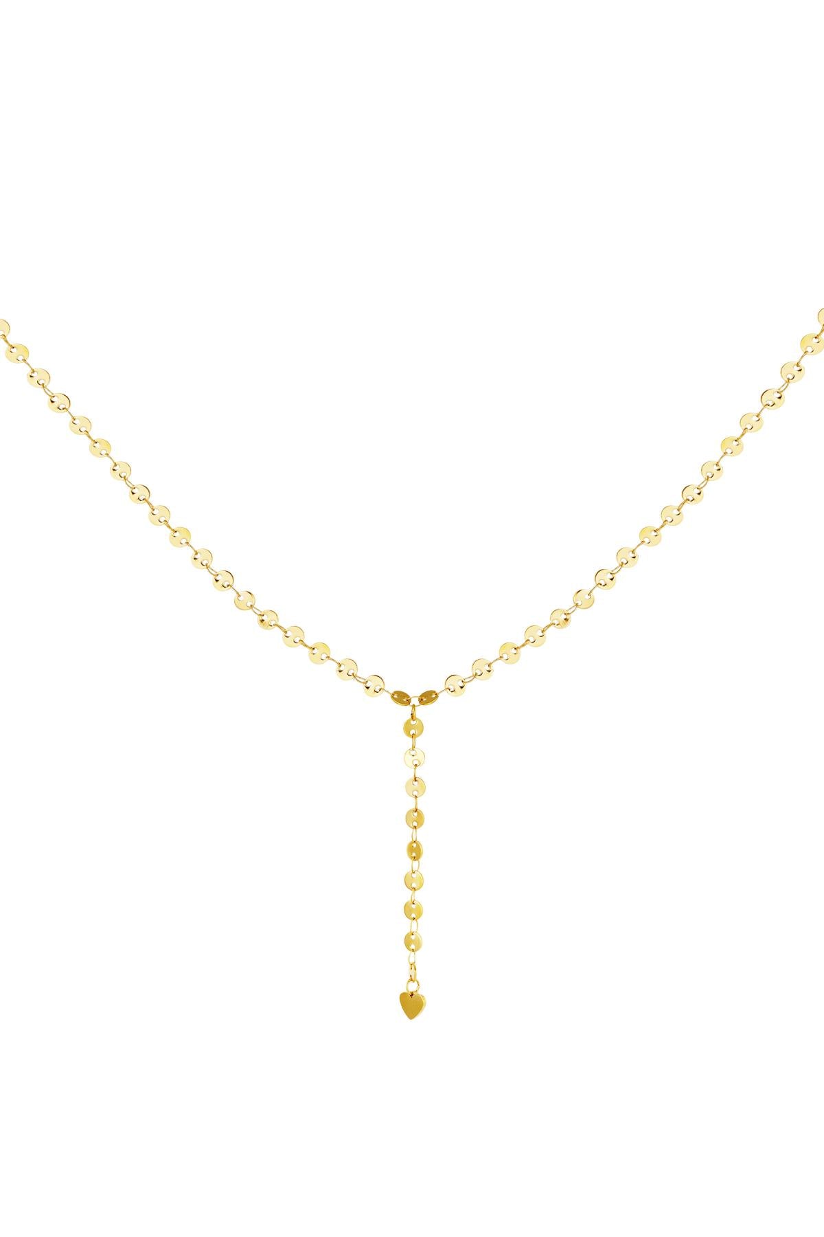 Collana con catena a Y in acciaio inossidabile Gold Stainless Steel