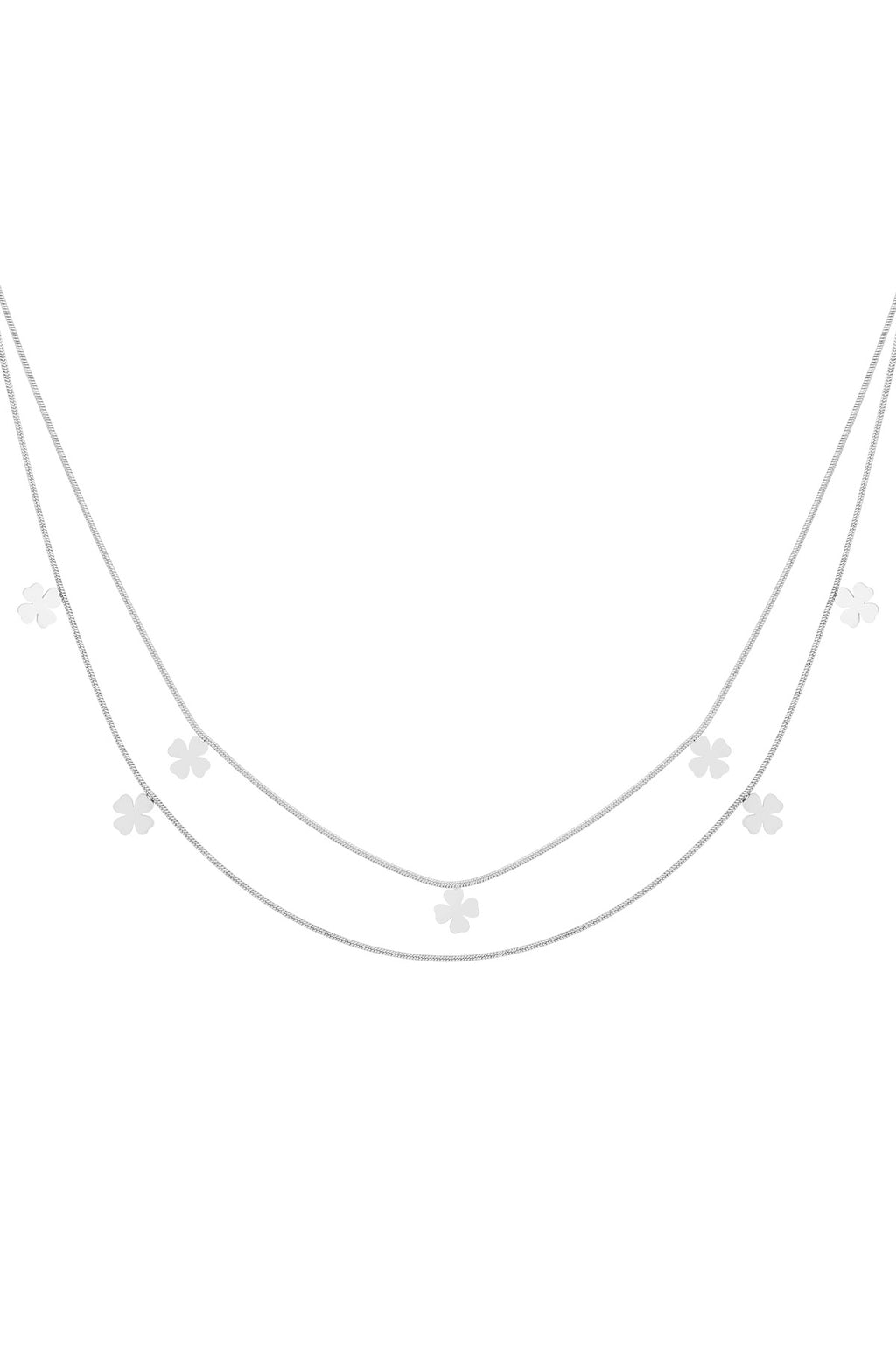 collana con doppio trifoglio