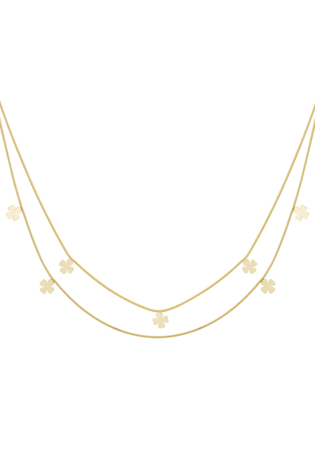 collana con doppio trifoglio