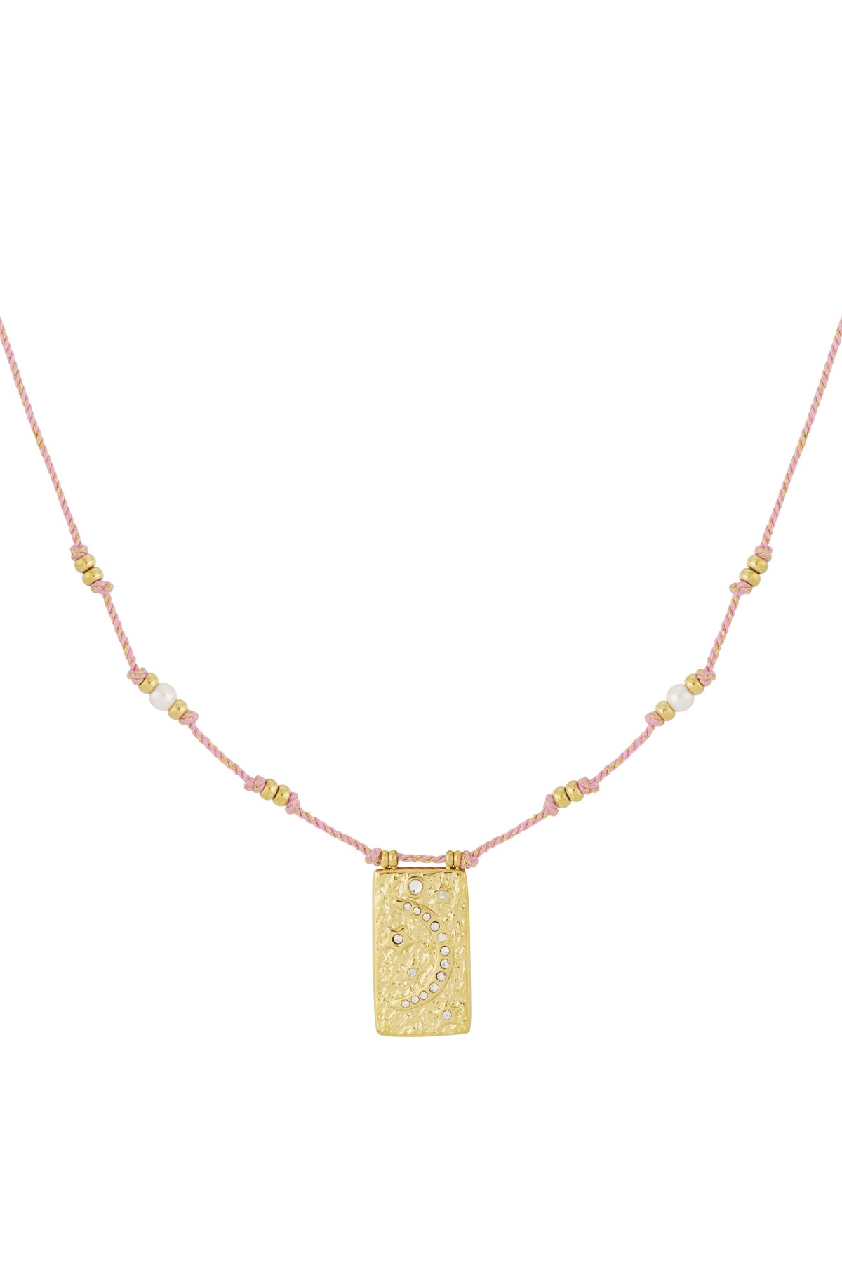 Collana Moony - Colore arancione e oro