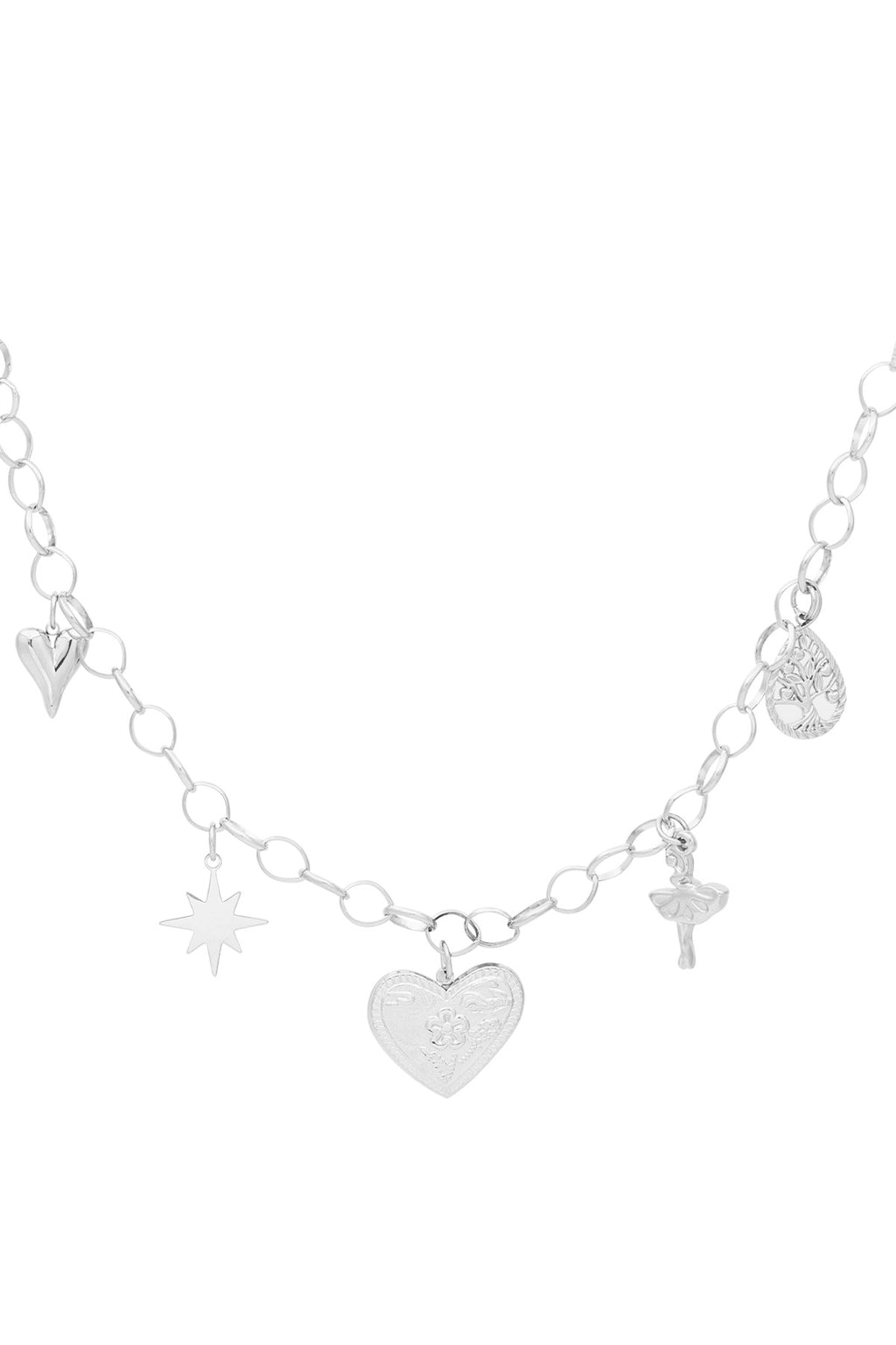collana scintillante con cuore