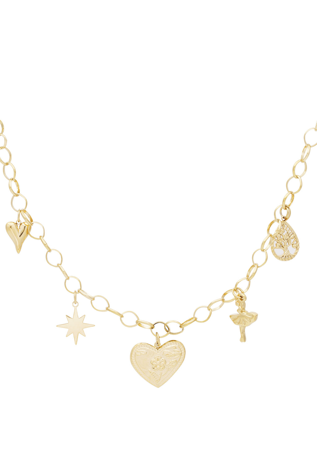 collana scintillante con cuore