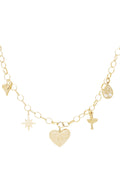 collana scintillante con cuore