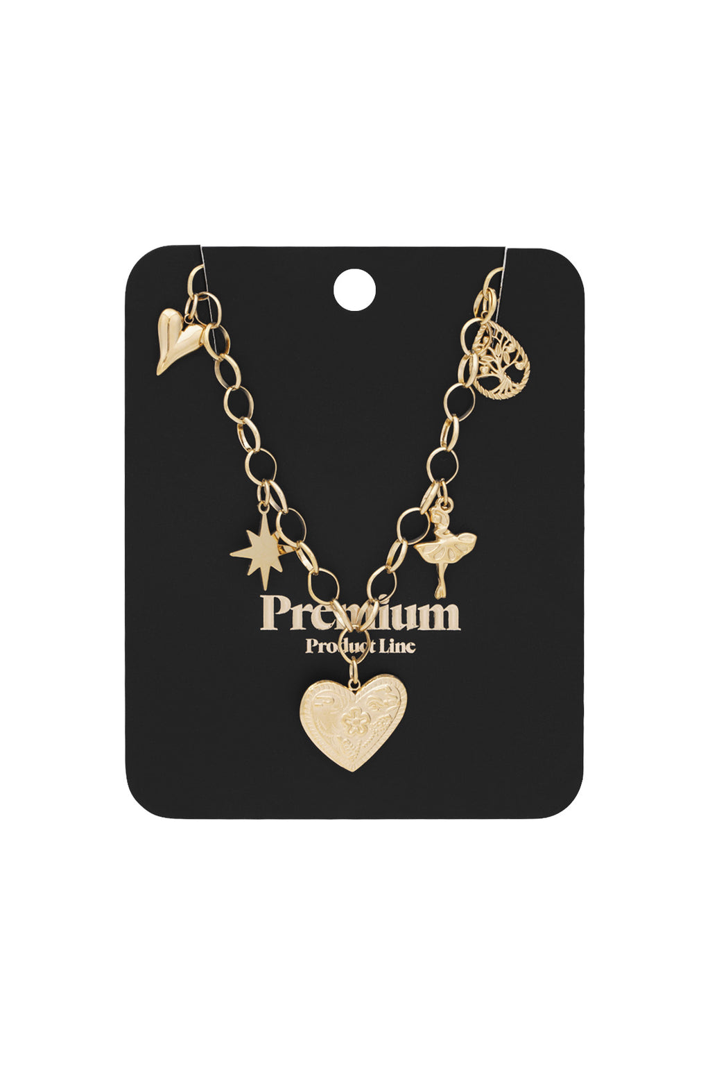 collana scintillante con cuore