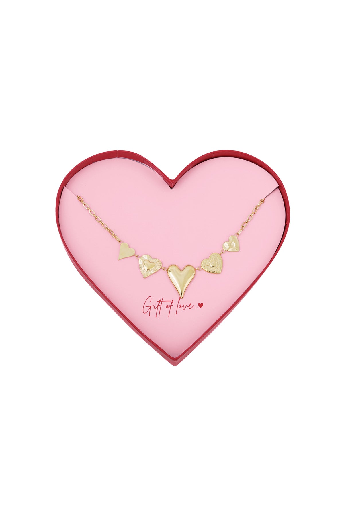 dono d'amore collana in acciaio inossidabile con scritta "love"