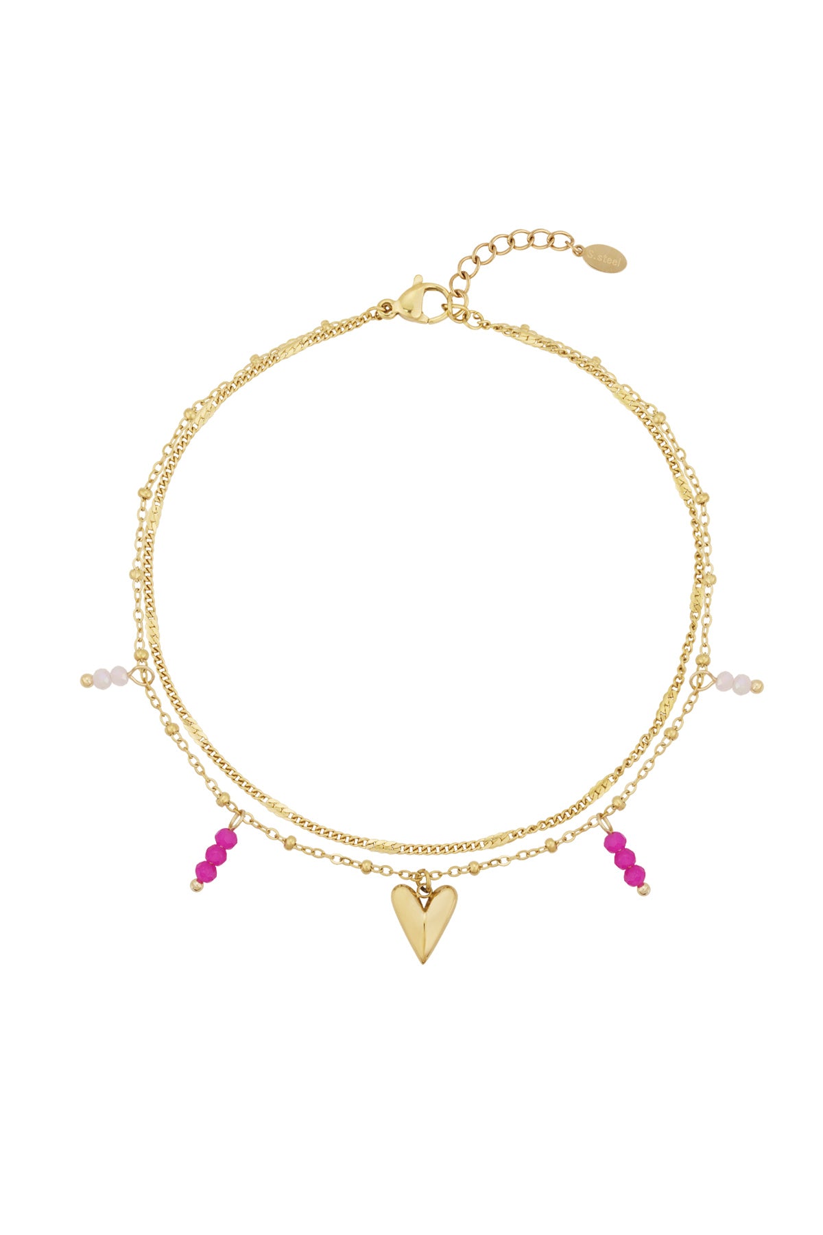 bracciale alla caviglia double love