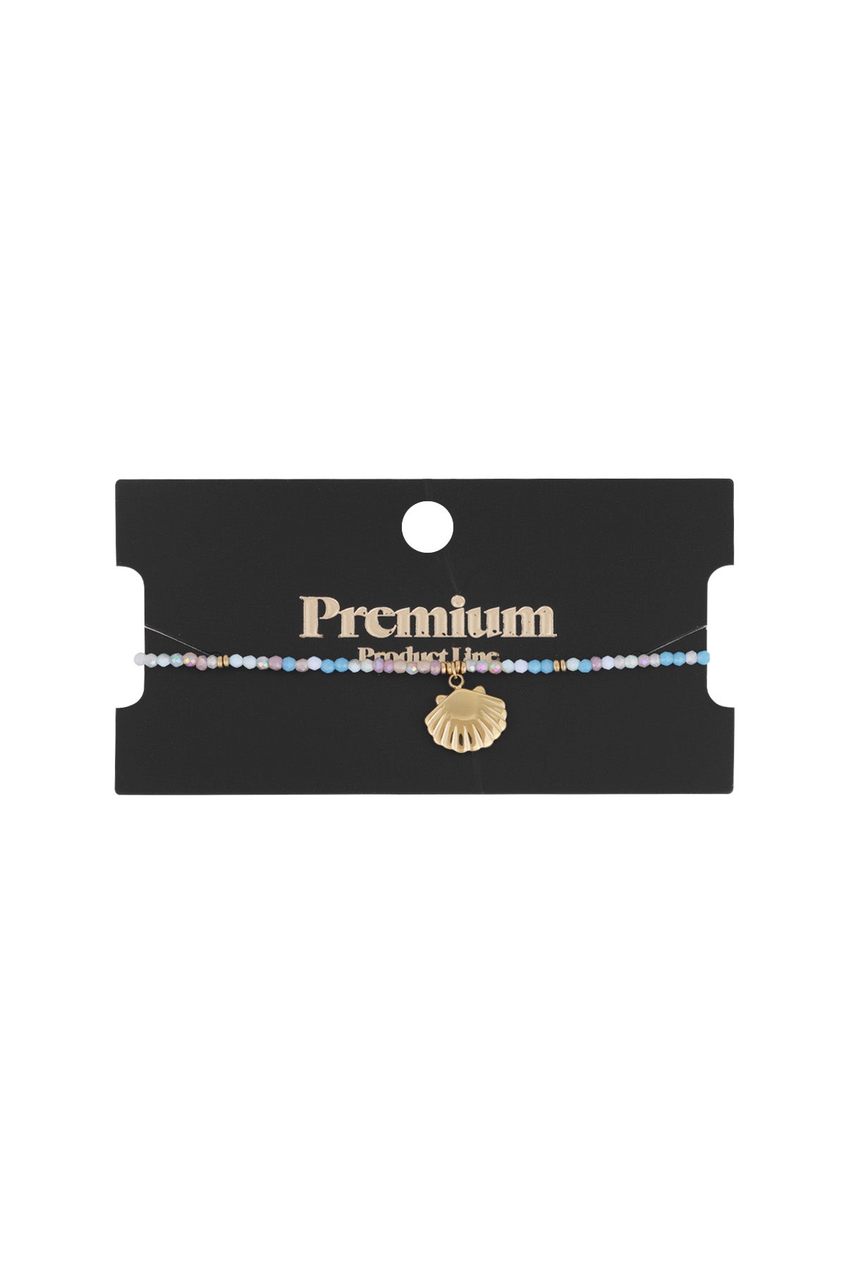 braccialetto di conchiglie colorate - Colore Oro blu