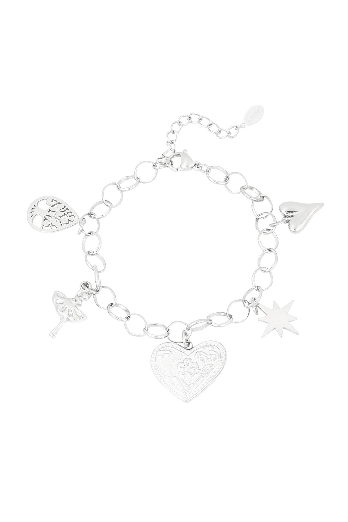 bracciale scintillante con cuore