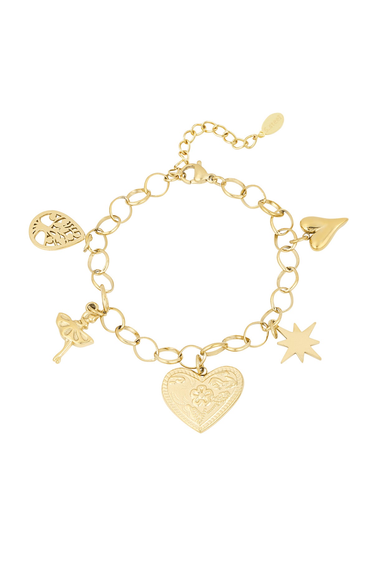 bracciale scintillante con cuore