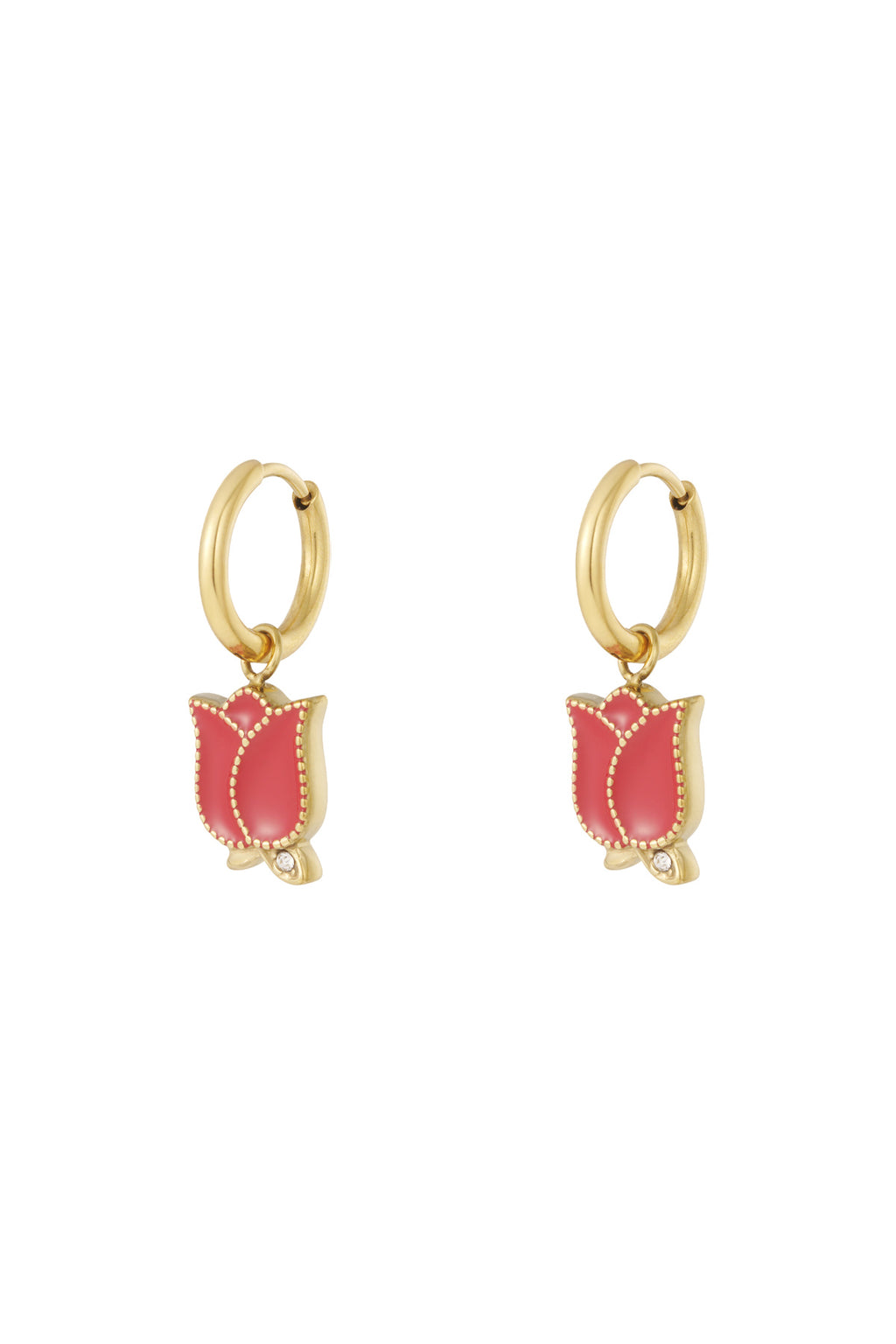 Orecchini pendenti in acciaio inossidabile, stile casual, semplici, da donna, stile fiore