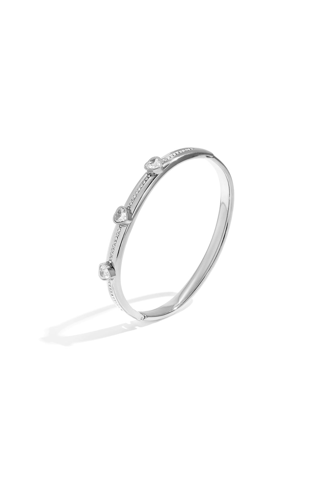 Braccialetti in acciaio inossidabile a forma di cuore, casual, quotidiani, semplici, gioielli da donna