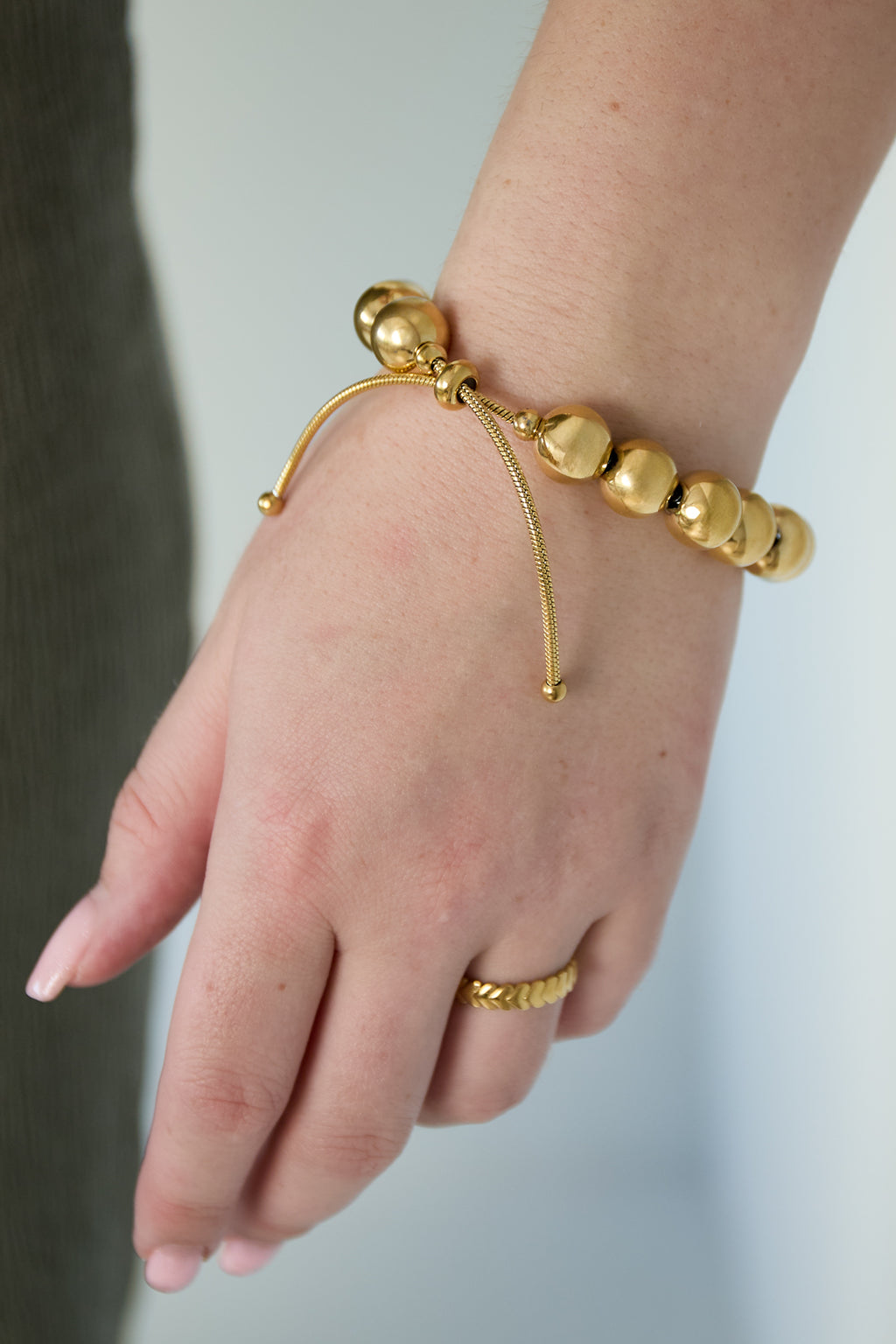 Braccialetto con perline cave - 12 mm