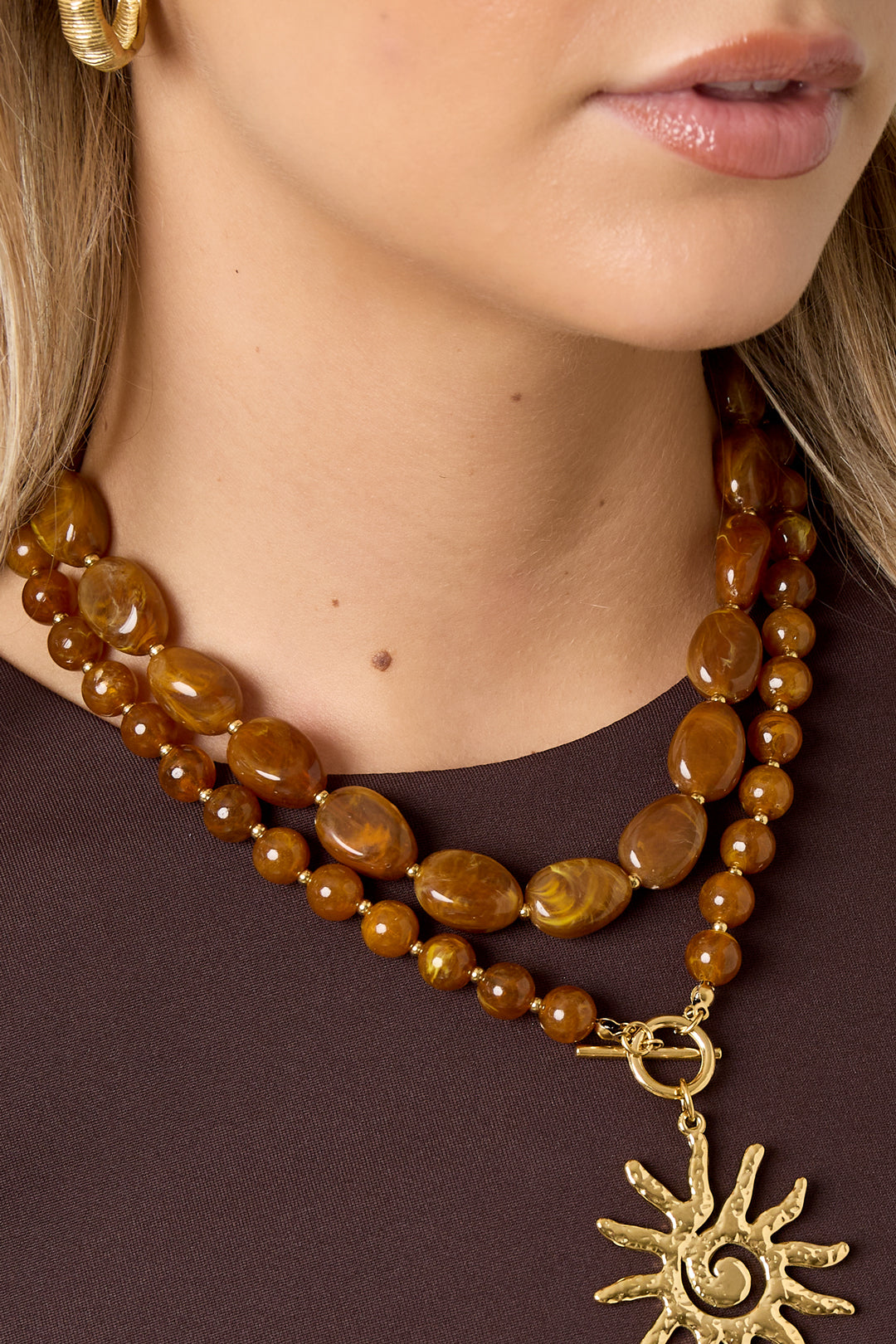 Collane con perline in acrilico, perline, casual, quotidiane, semplici, serie di gioielli da donna