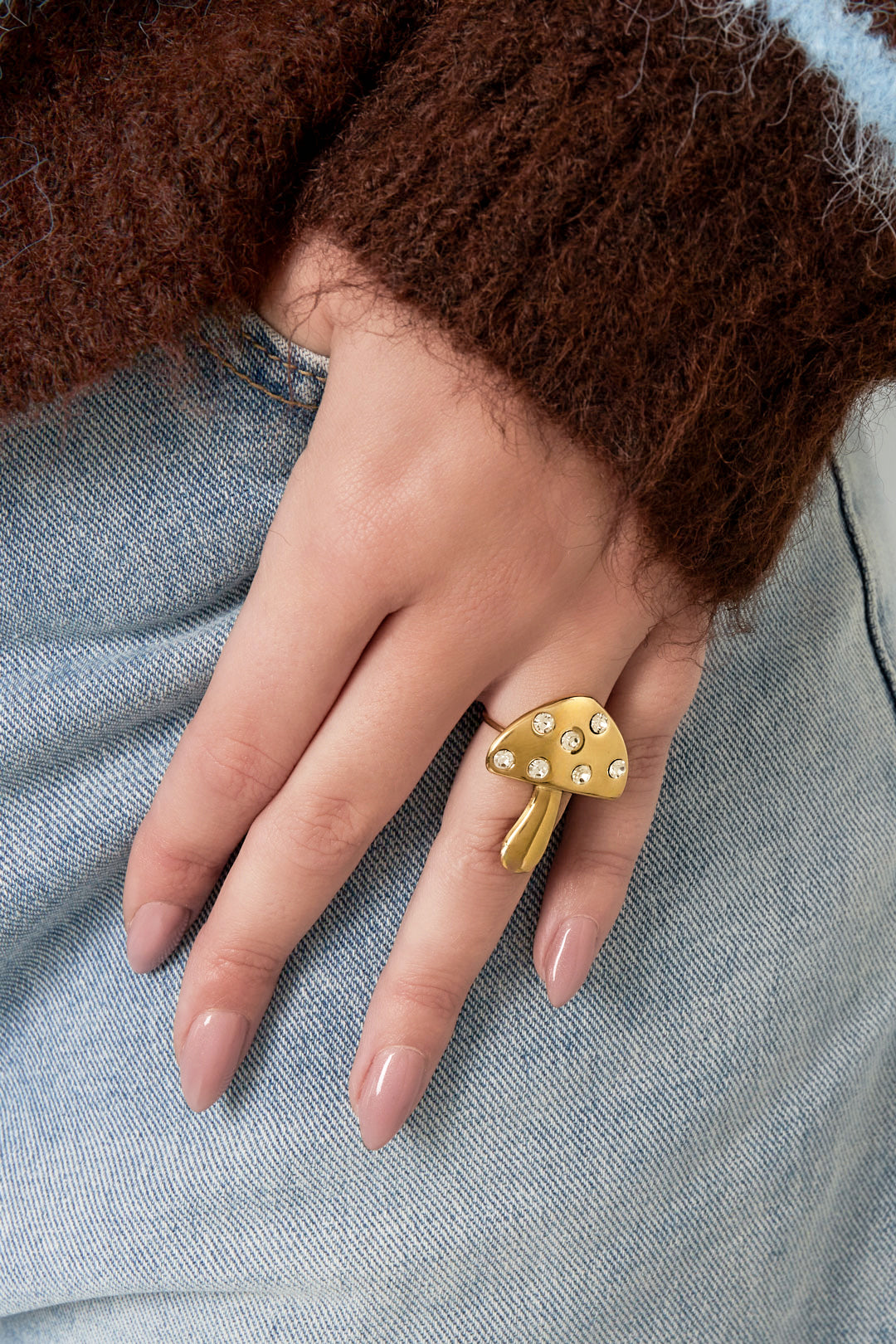 Anelli in acciaio inossidabile con dichiarazione, stile casual, quotidiano, semplice, da donna