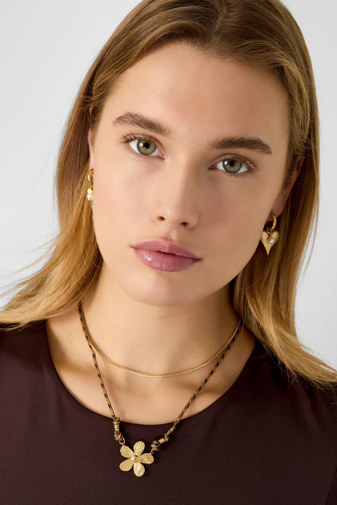 Collane con ciondolo in acciaio inossidabile, serie casual e semplice, gioielli da donna.