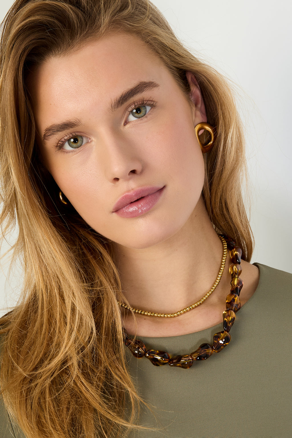 Collane con perline in acrilico, perline, serie classica retrò quotidiana, gioielli da donna