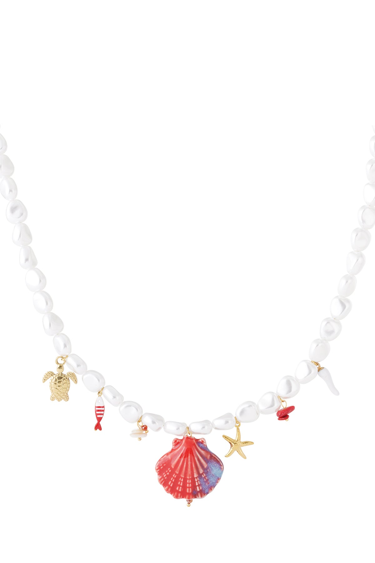 Collane di perle artificiali con perline, stile tartaruga, casual, per vacanze/spiaggia, semplici, da donna