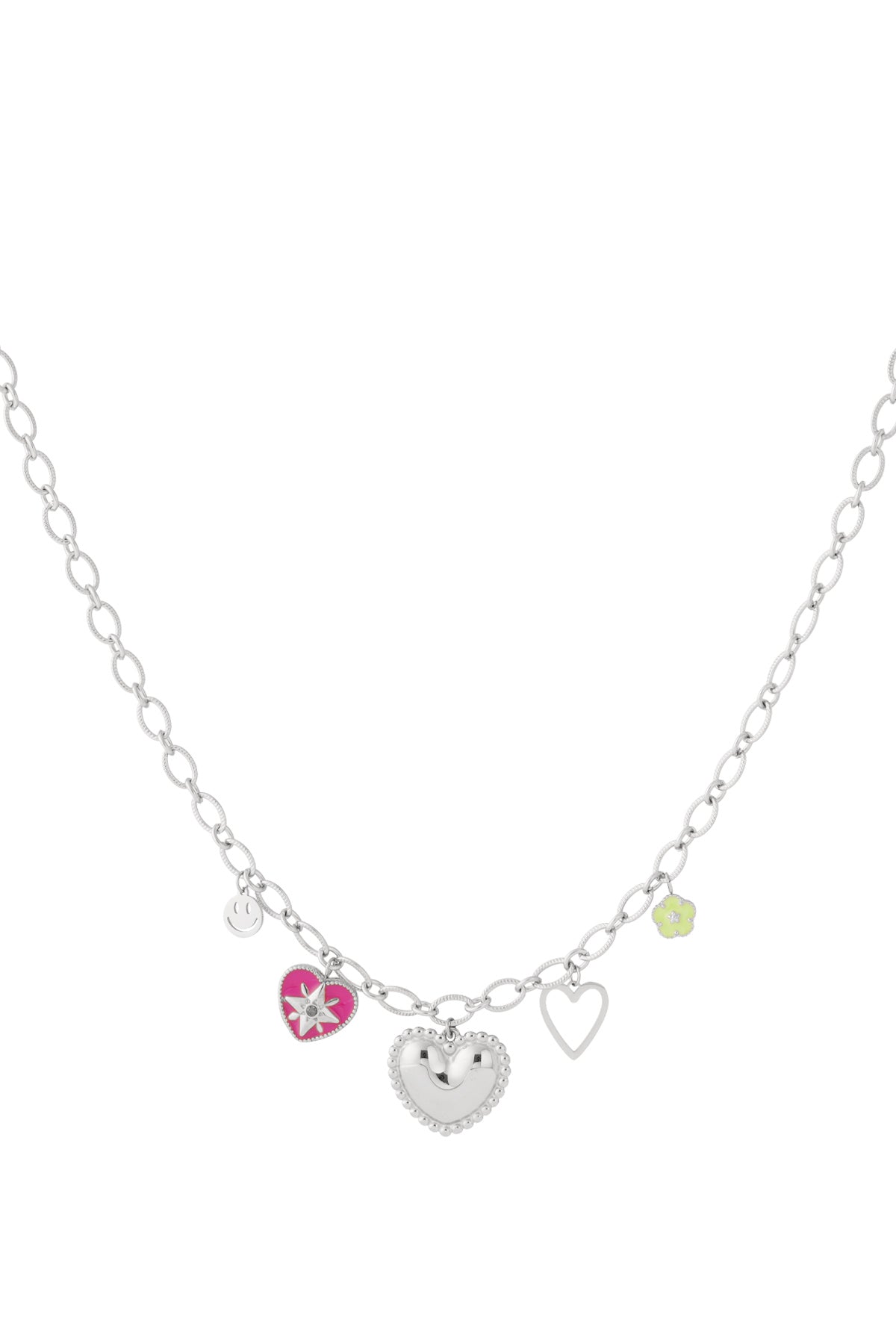 Collane con ciondolo in acciaio inossidabile a forma di cuore casual quotidiane