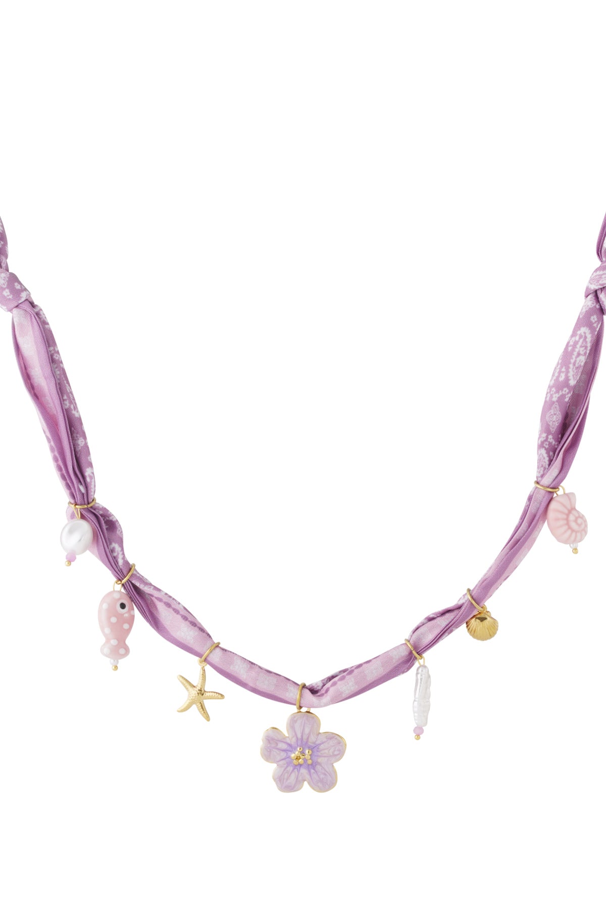 Collane con ciondolo in poliestere, serie floreale, casual, quotidiane, semplici, gioielli da donna