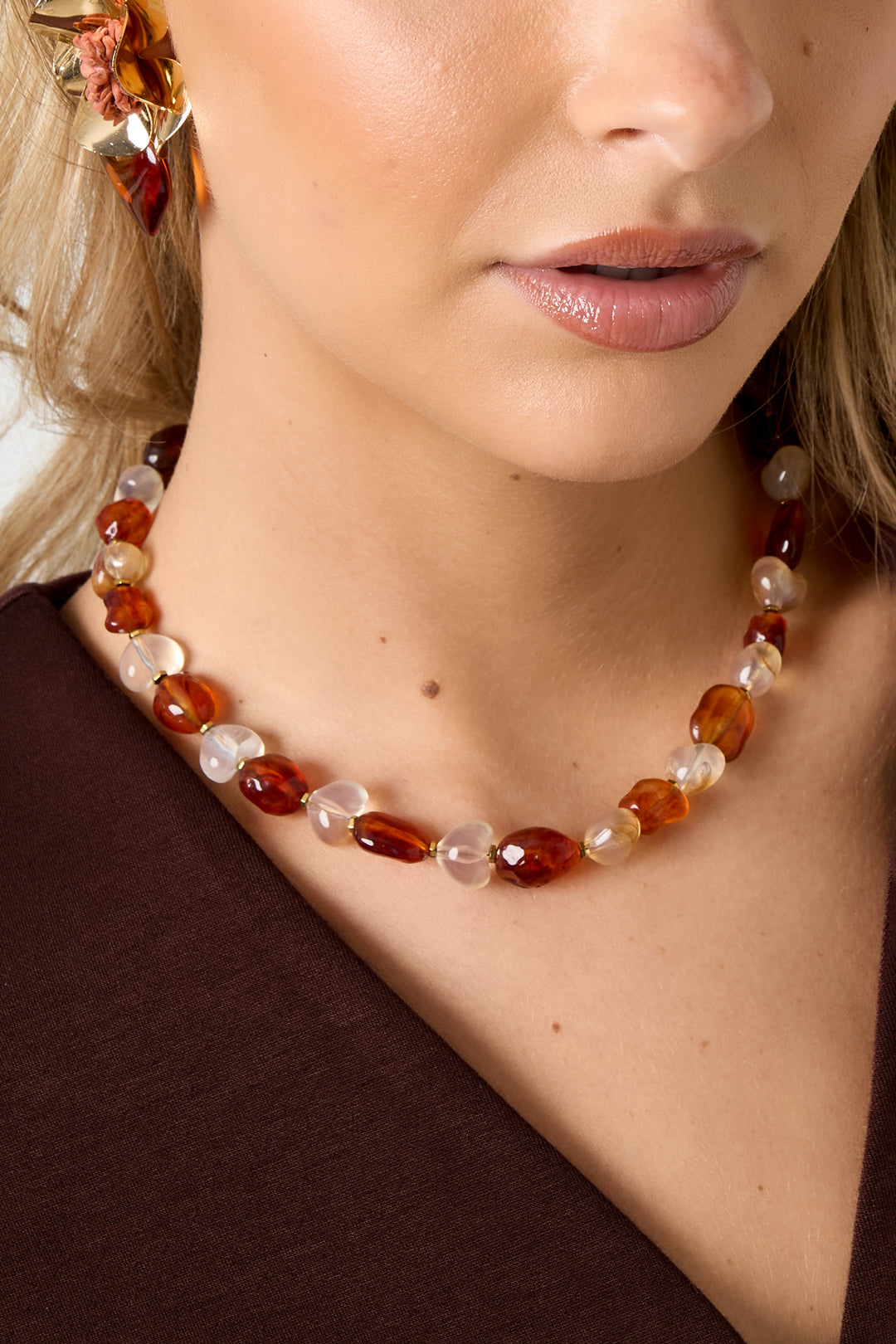 Collane con perline in acrilico, perline, casual, quotidiane, semplici, serie di gioielli da donna