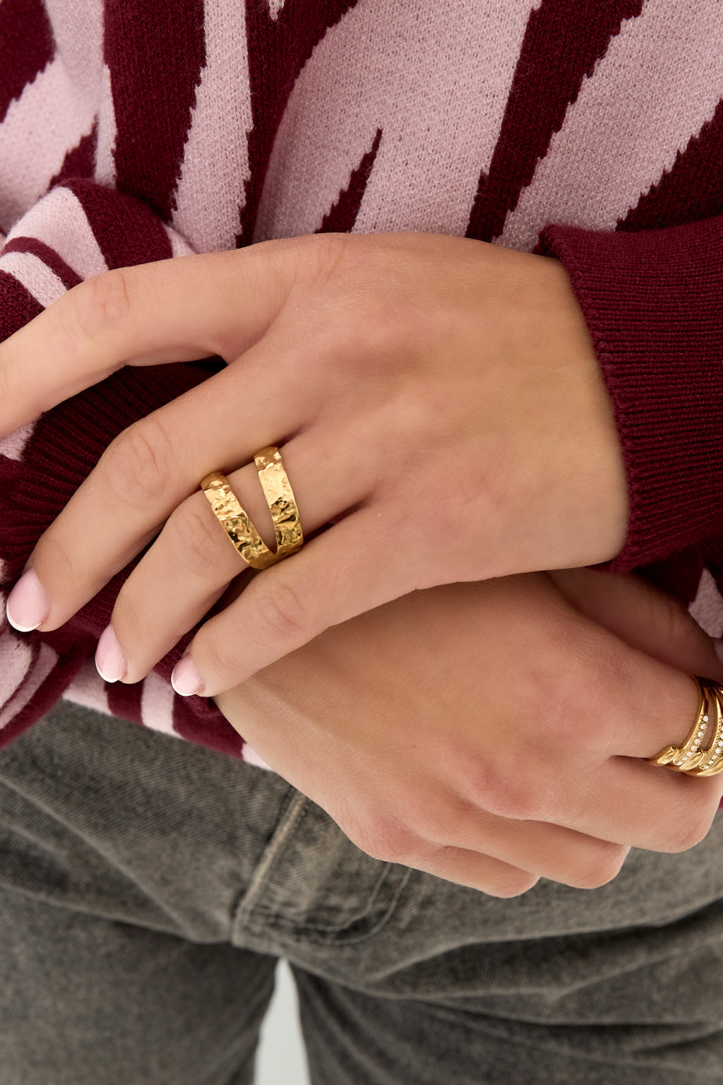 Doppio anello testurizzato