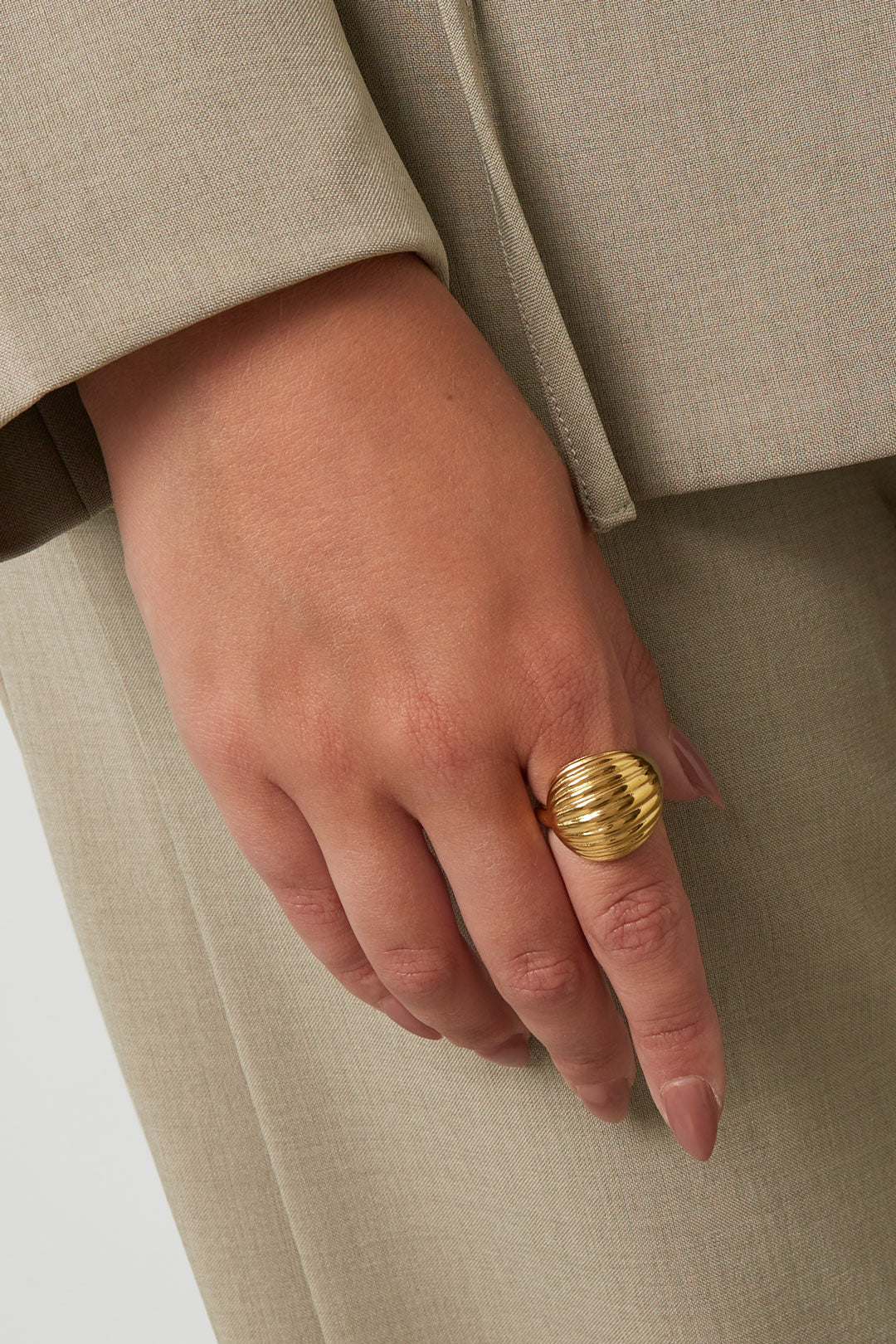 Anelli in acciaio inossidabile con forma irregolare, serie semplice e quotidiana, gioielli da donna