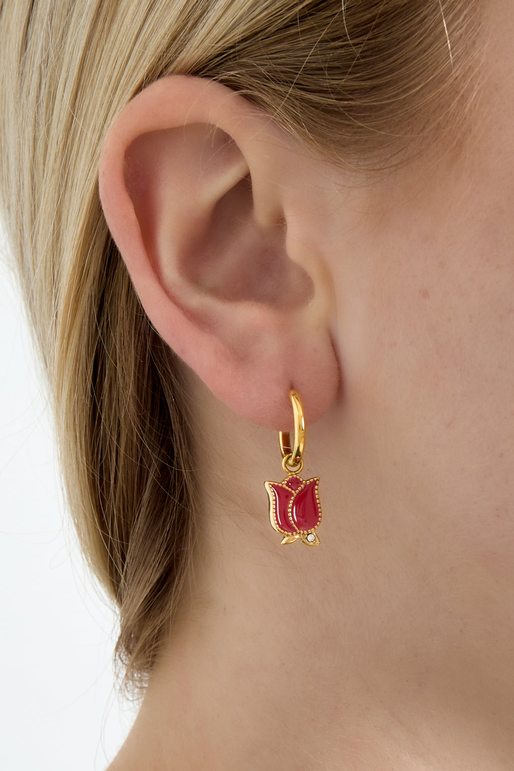 Orecchini pendenti in acciaio inossidabile, stile casual, semplici, da donna, stile fiore