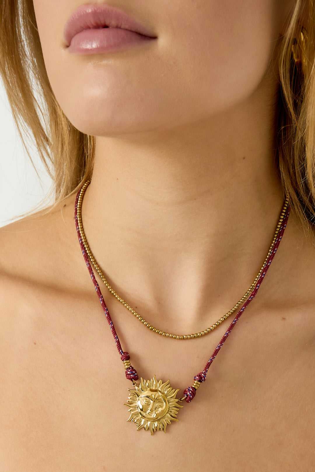 Collane con ciondolo in acciaio inossidabile, serie casual e semplice, gioielli da donna