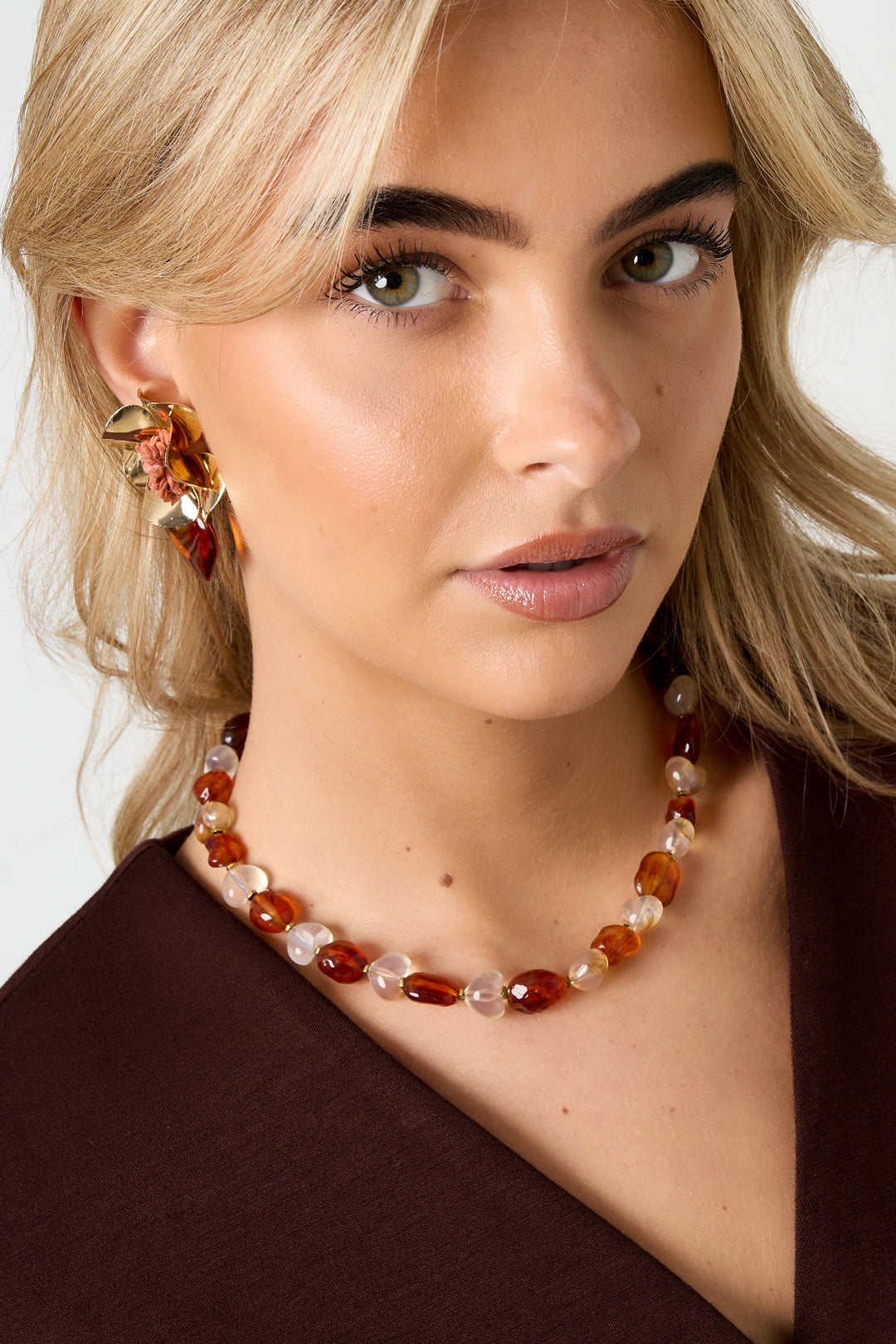 Collane con perline in acrilico, perline, casual, quotidiane, semplici, serie di gioielli da donna