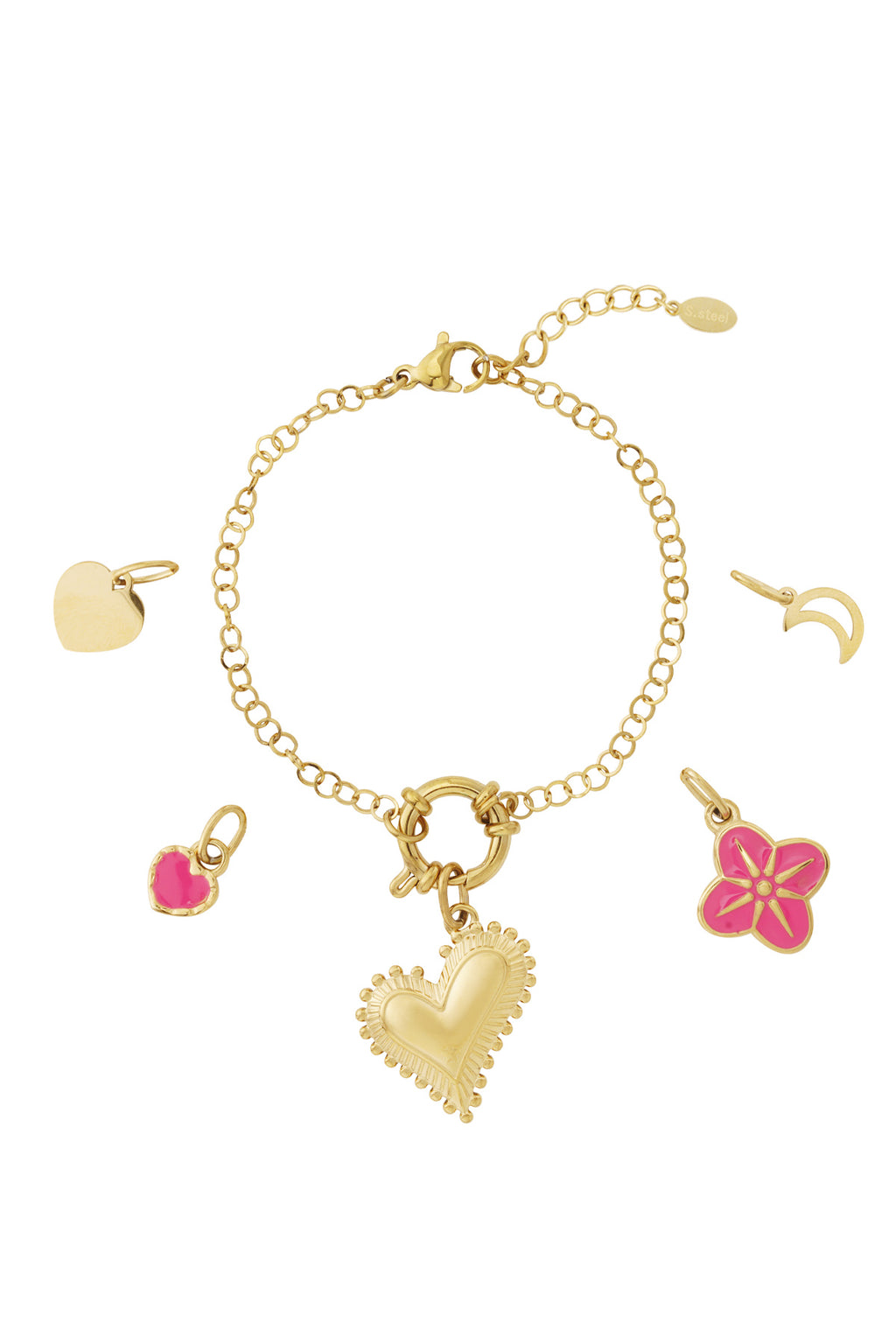 Braccialetto fai da te con cuore spesso