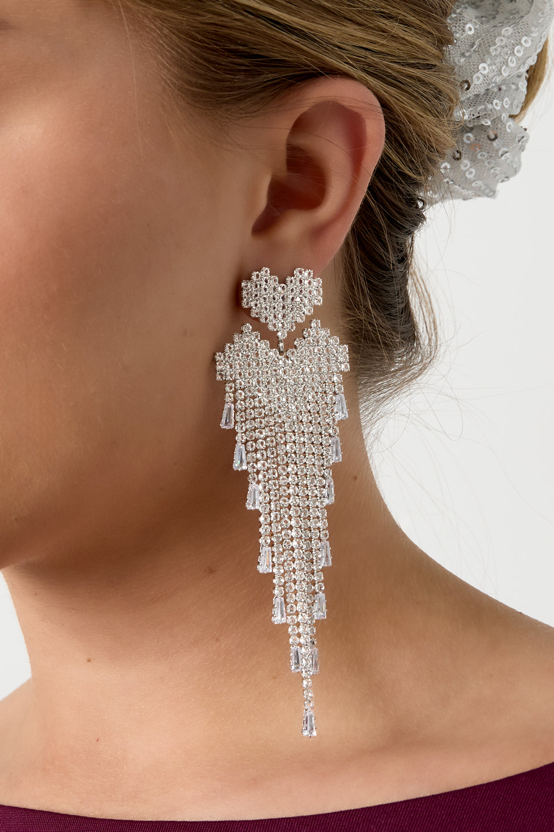 Orecchini pendenti in rame a forma di cuore, casual, quotidiani, semplici, da donna