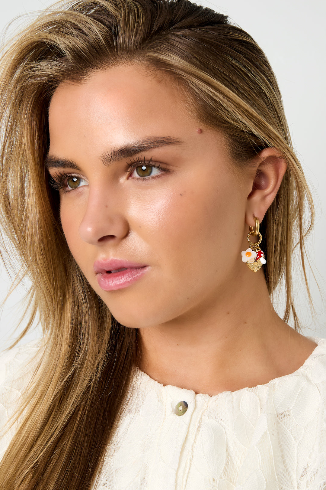 Orecchini pendenti Fiore Occhio del diavolo Cuore pianta Casual Quotidiano Semplice Serie Gioielli da donna