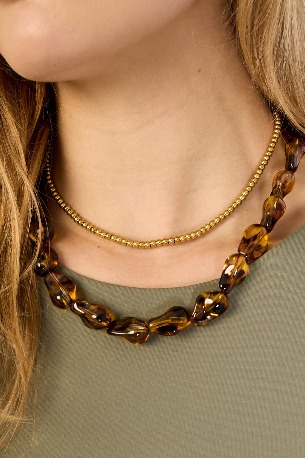 Collane con perline in acrilico, perline, serie classica retrò quotidiana, gioielli da donna