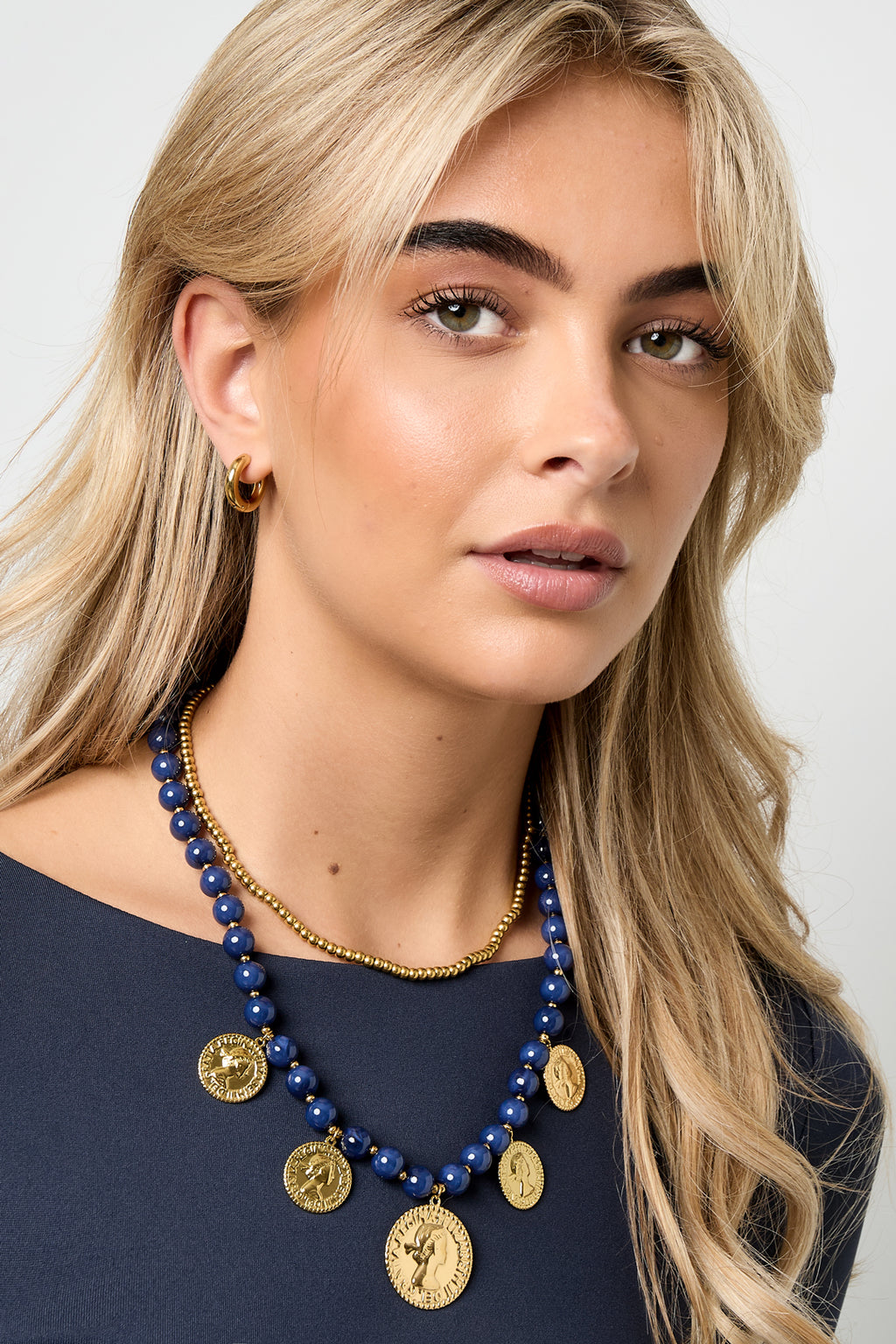 Collane con perline in acrilico, serie classica retrò quotidiana, gioielli da donna