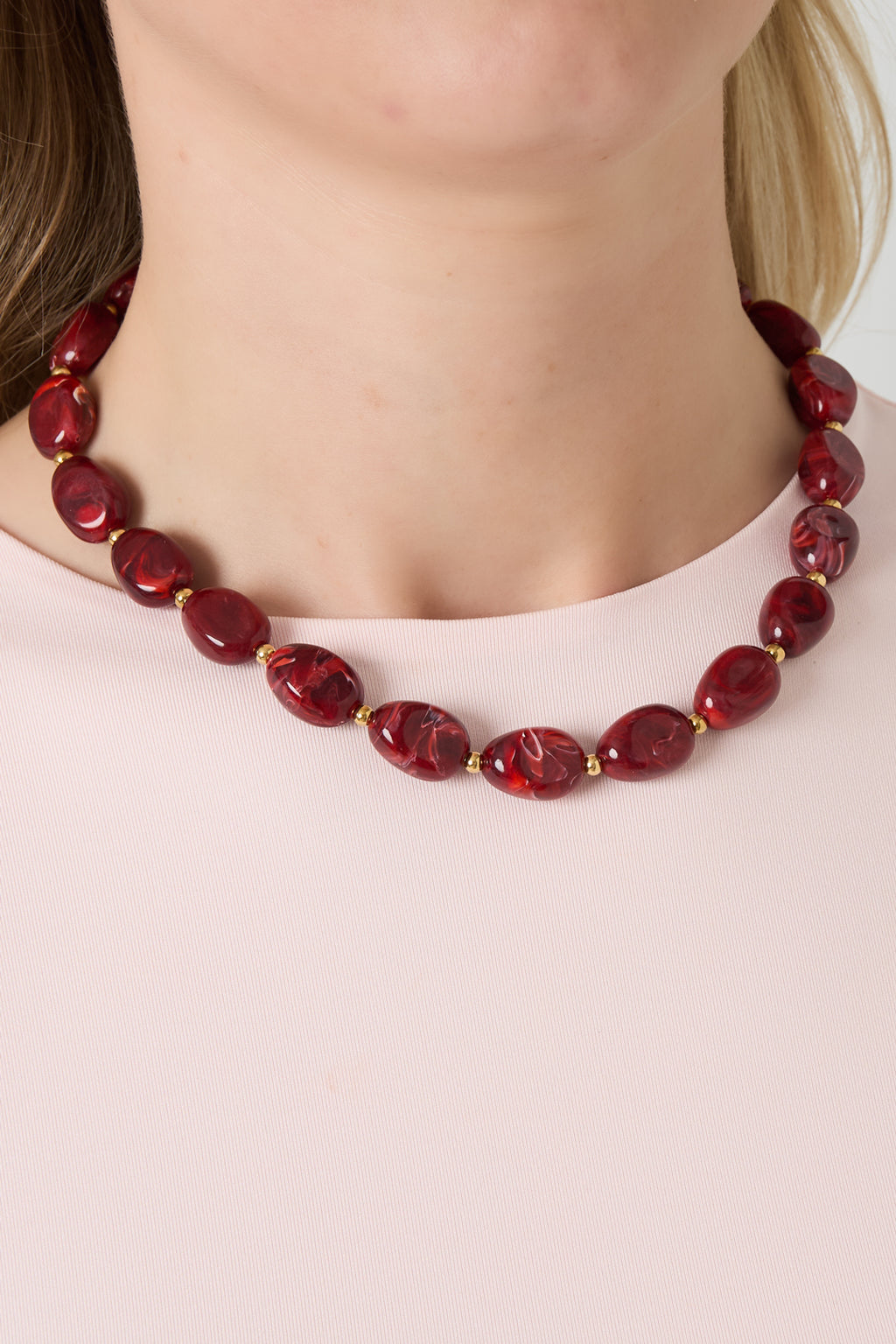 Collane di perline acriliche perline casual quotidiane-13mm*18.4mm