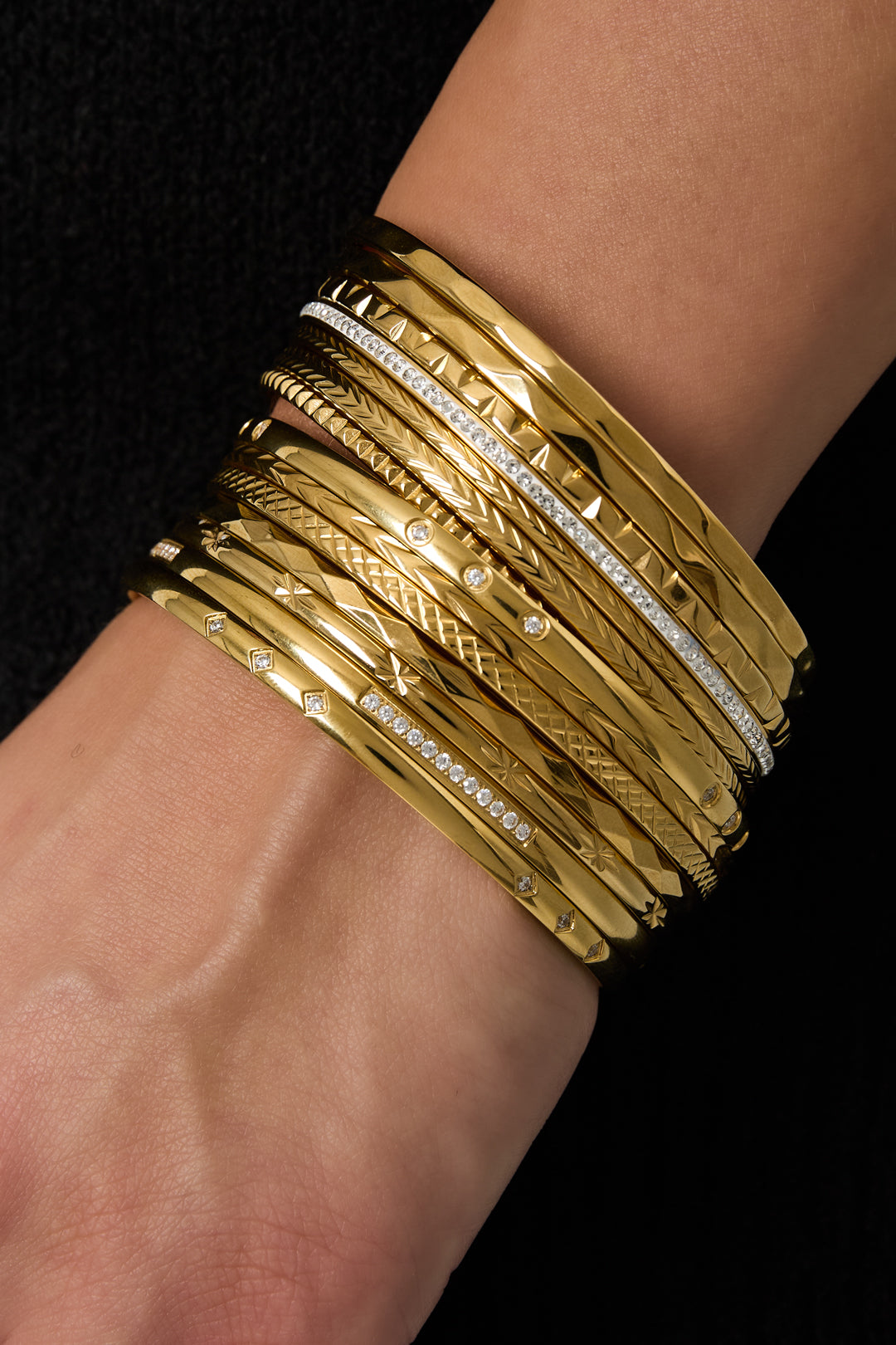 Elegante bracciale con strass