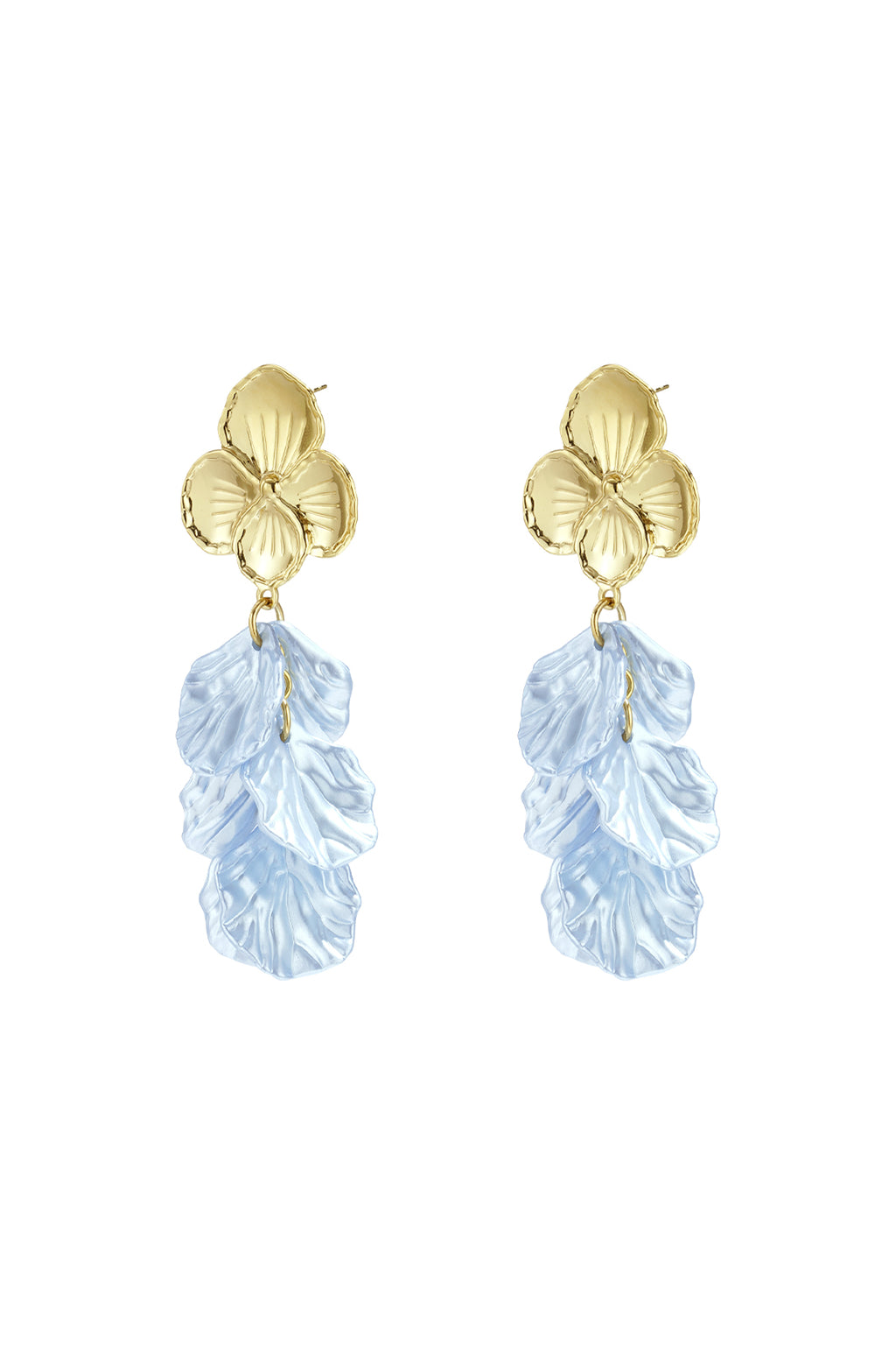 Orecchini pendenti in acciaio inossidabile, stile casual, semplici, da donna, serie "Fiore"