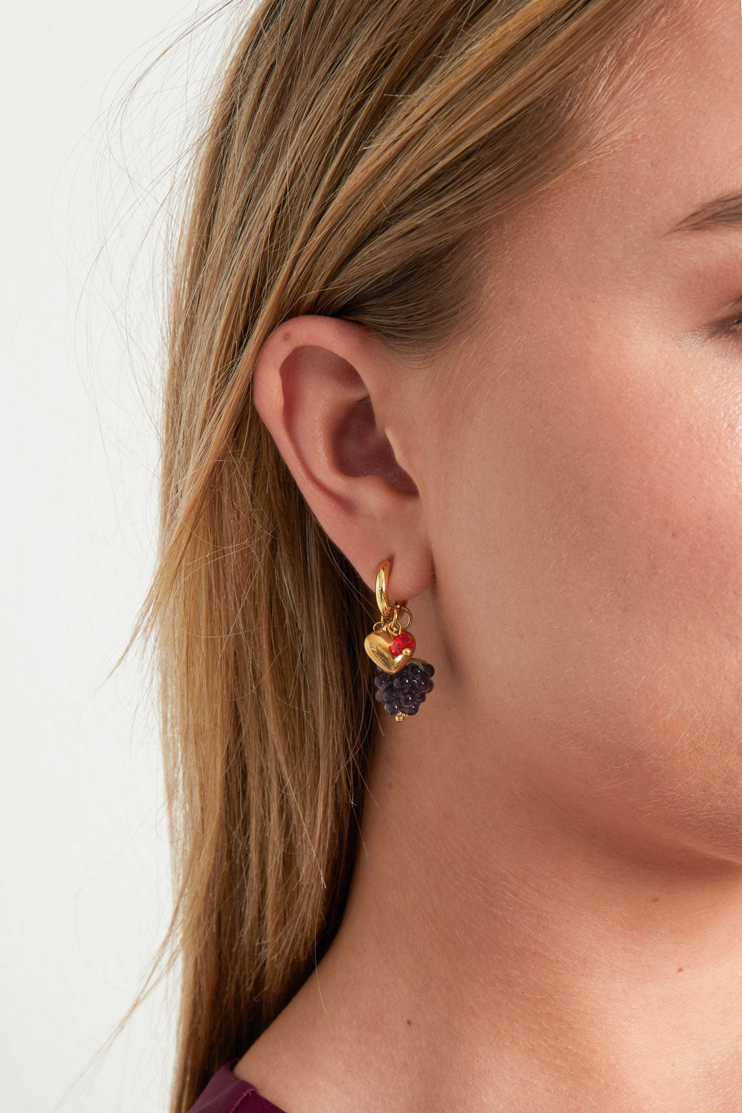 Orecchini pendenti in acciaio inossidabile con frutta, serie Daily Daily Simple, gioielli da donna