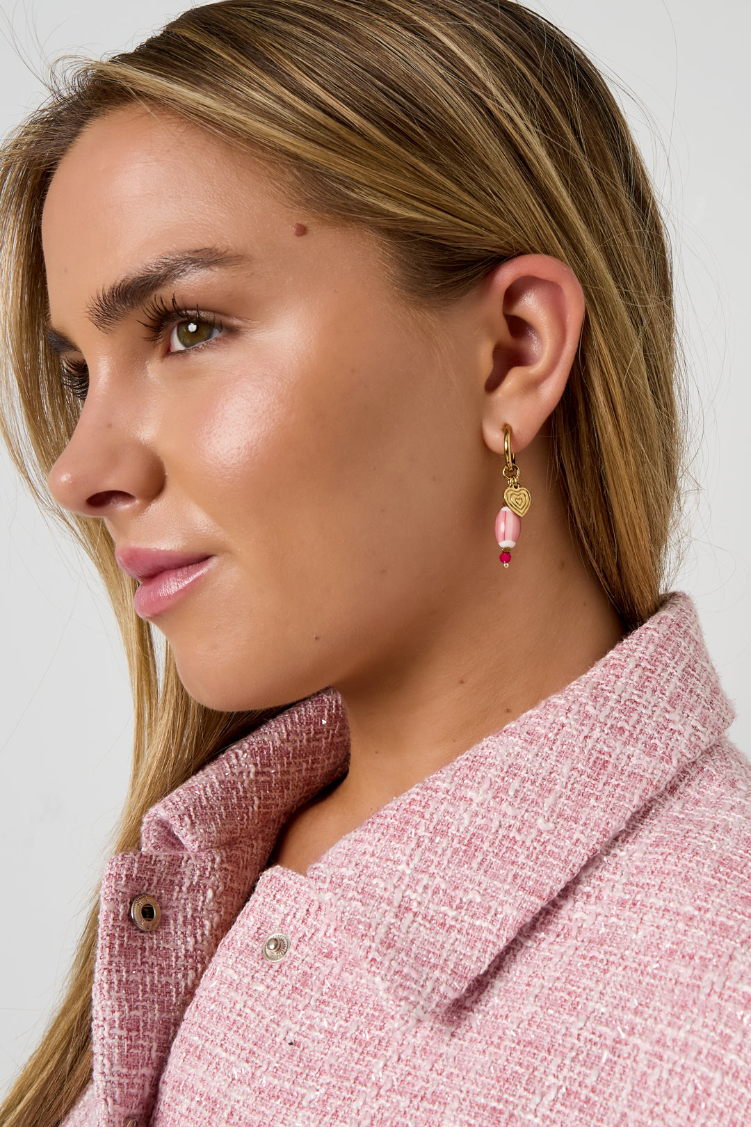 Orecchini pendenti a forma di cuore, casual, quotidiani, semplici, gioielli da donna