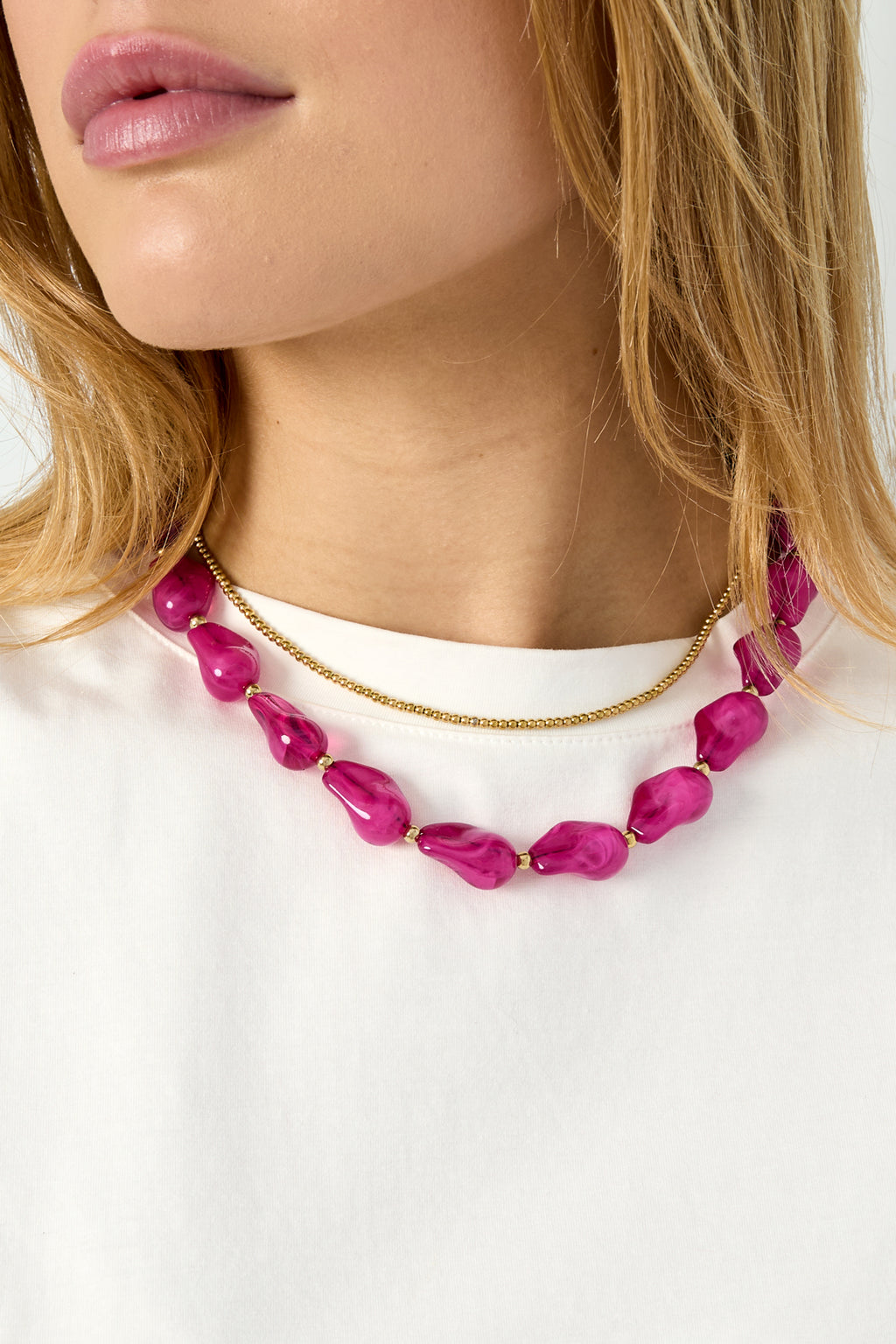 Collane con perline in acrilico, perline, casual, quotidiane, semplici, serie di gioielli da donna