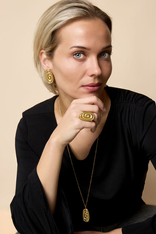 Anelli in acciaio inossidabile con forma irregolare, casual, semplici, da indossare tutti i giorni, gioielli da donna